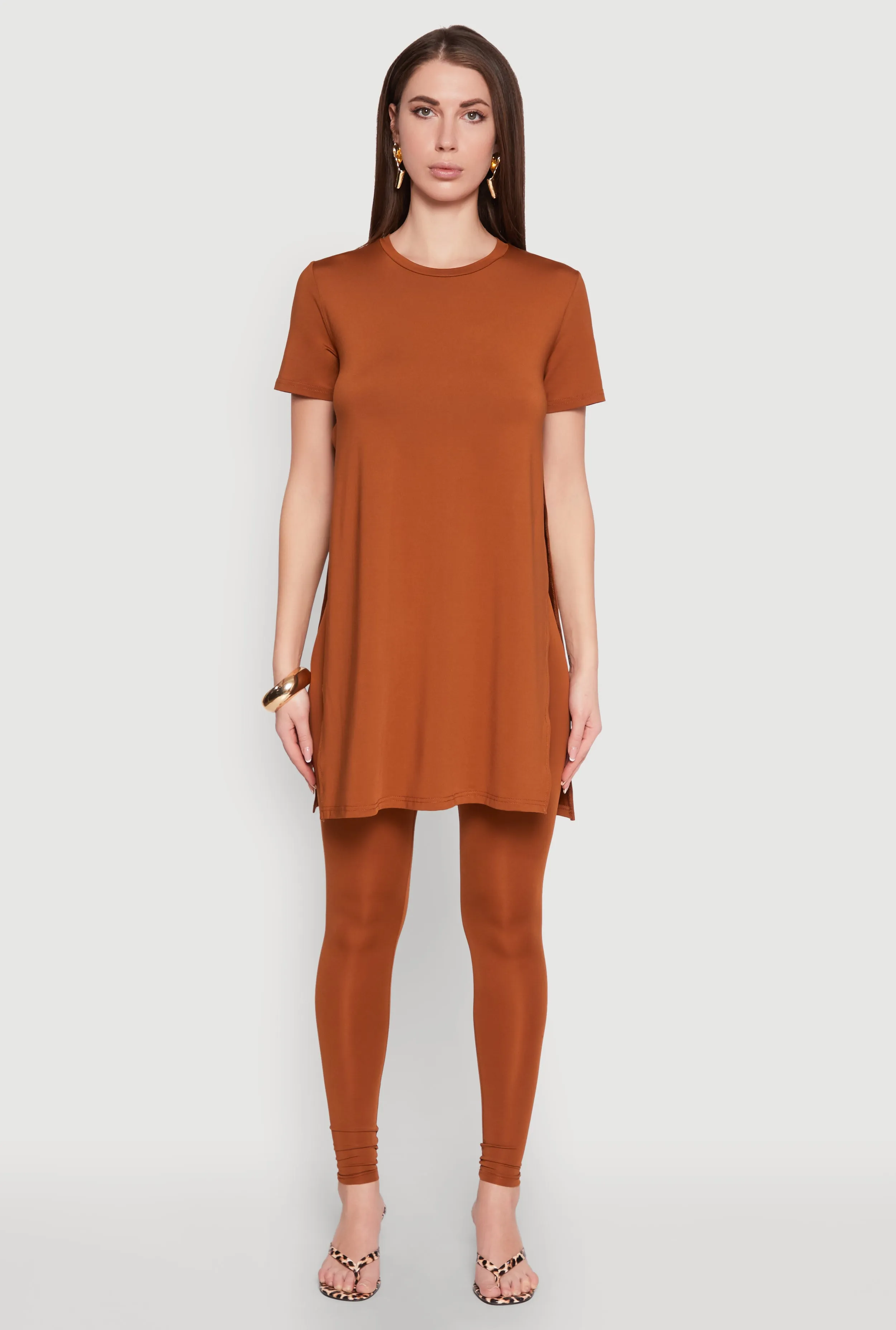 Daisy Side Slit Crew Neck Tunic Top sold by Rainbow product image thumbnail 2