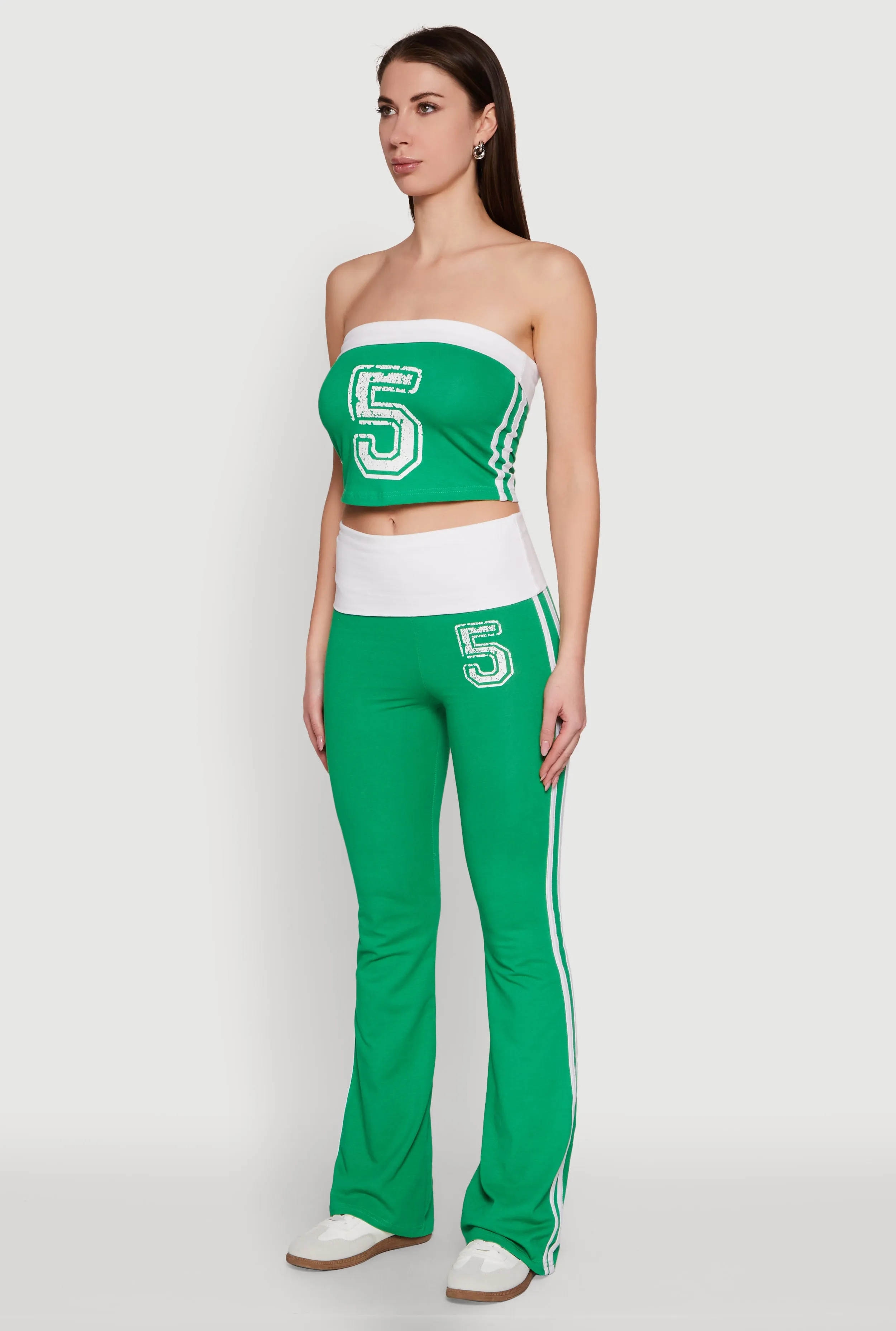 Varsity Stripe Graphic Print Tube Top sold by Rainbow product image thumbnail 5