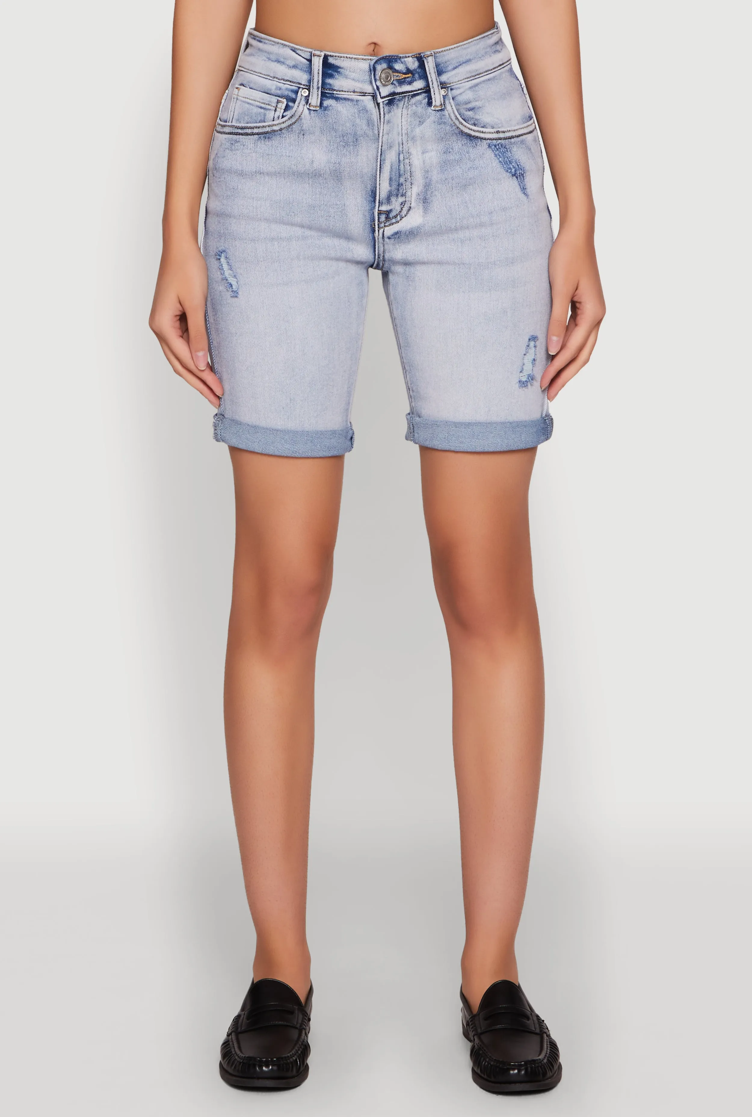 WAX Fixed Cuff Denim Bermuda Shorts sold by Rainbow product image thumbnail 5