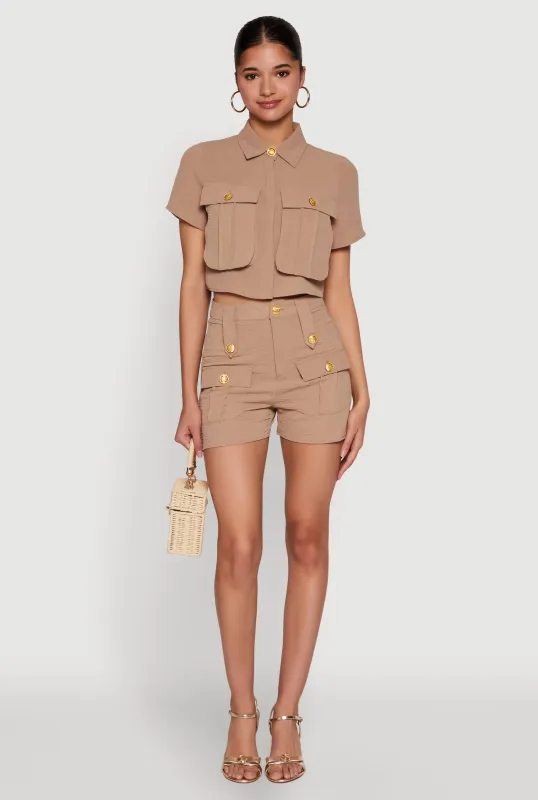 Airy Cargo Pocket Shorts sold by Rainbow