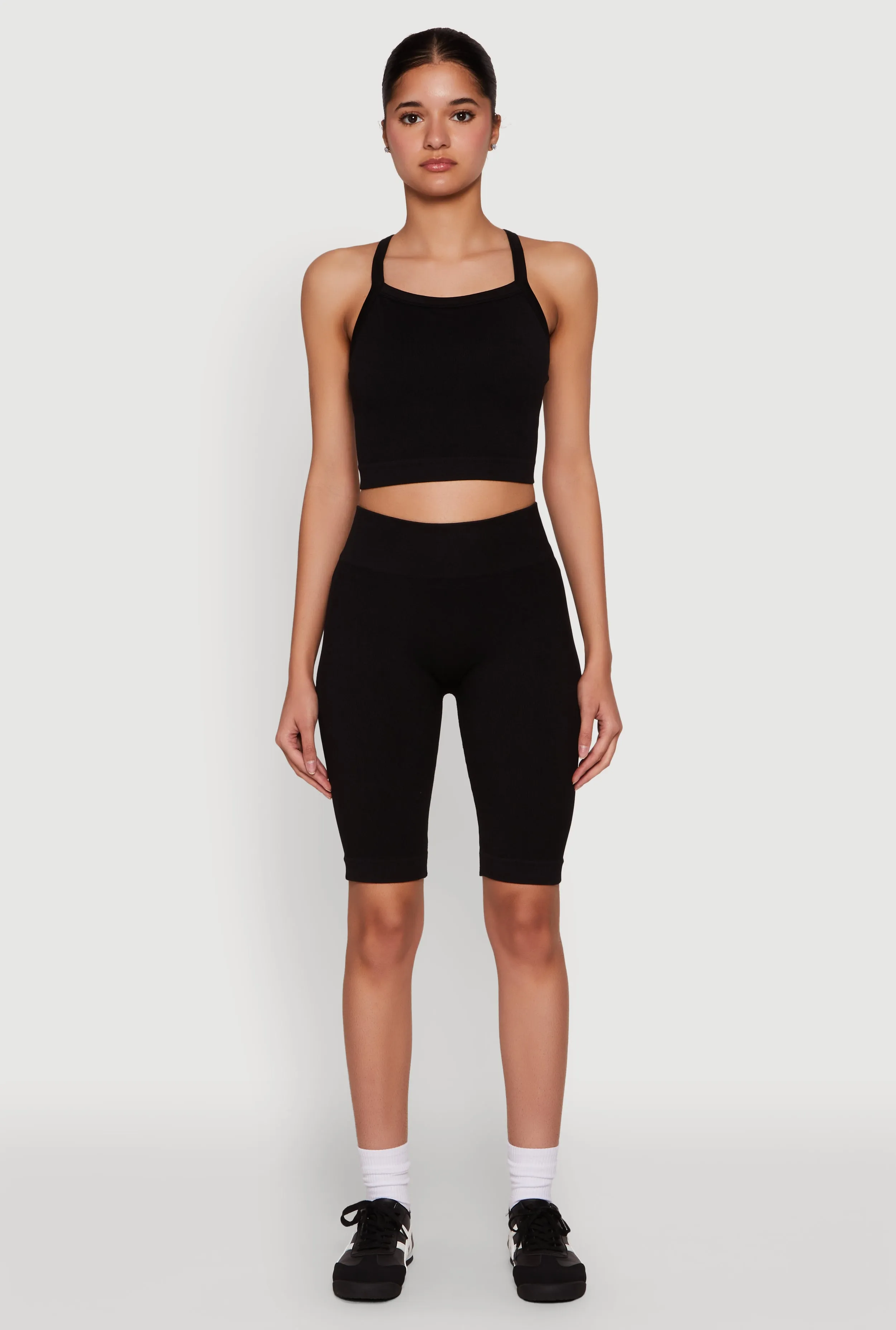 Ribbed Knit Seamless Bike Shorts sold by Rainbow product image thumbnail 2