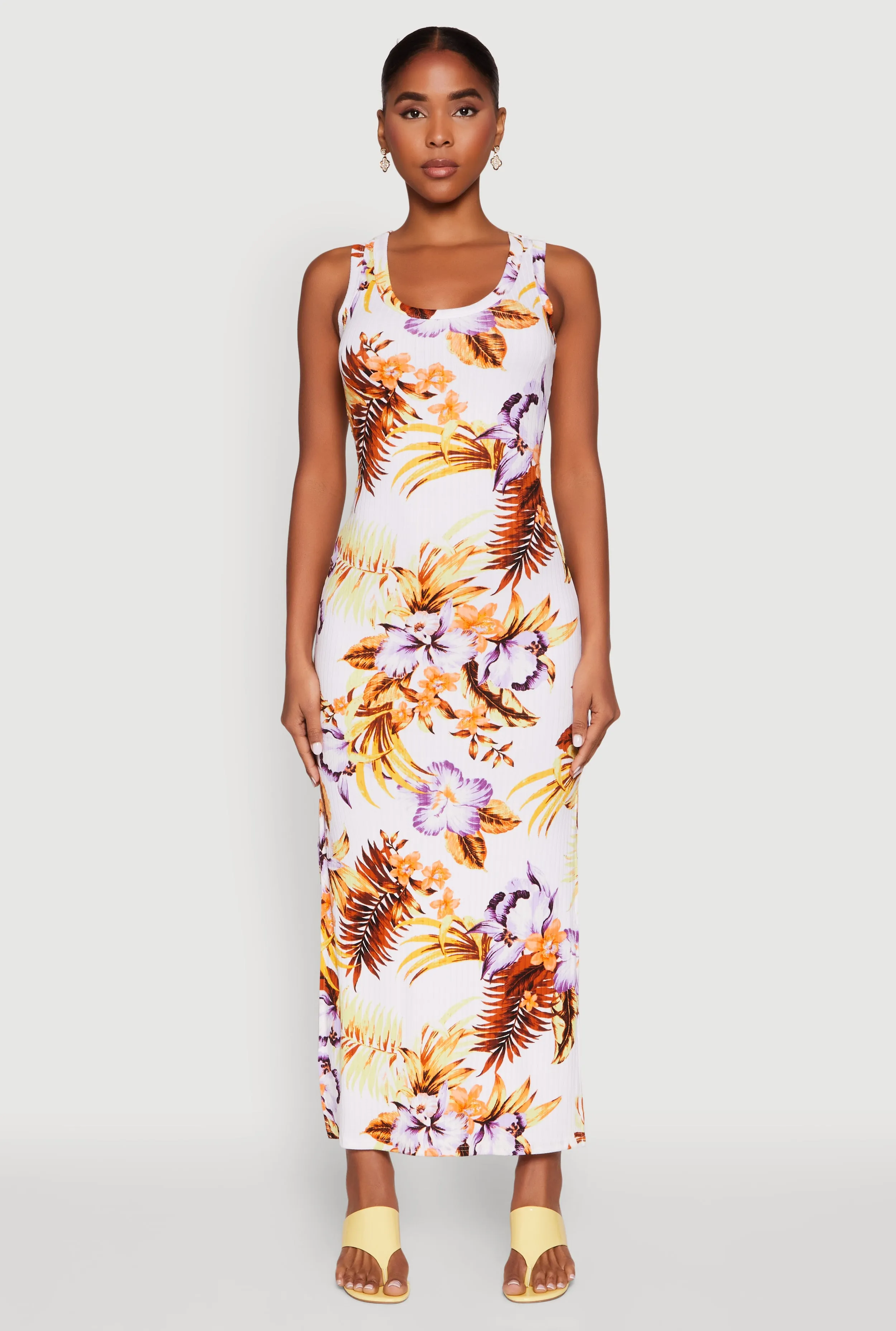 Floral Print Tank Maxi Dress sold by Rainbow product image thumbnail 2