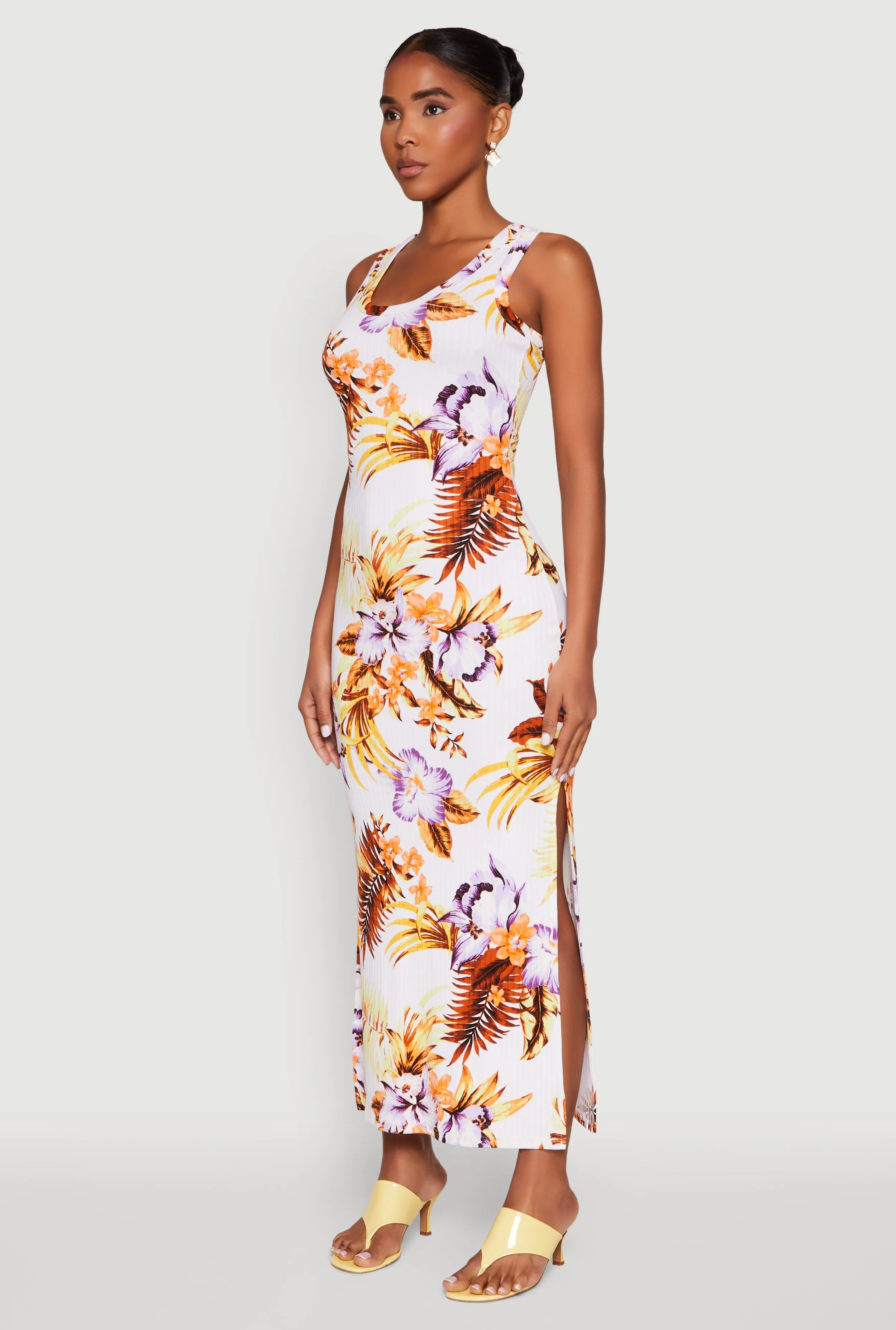 Floral Print Tank Maxi Dress sold by Rainbow product image thumbnail 3