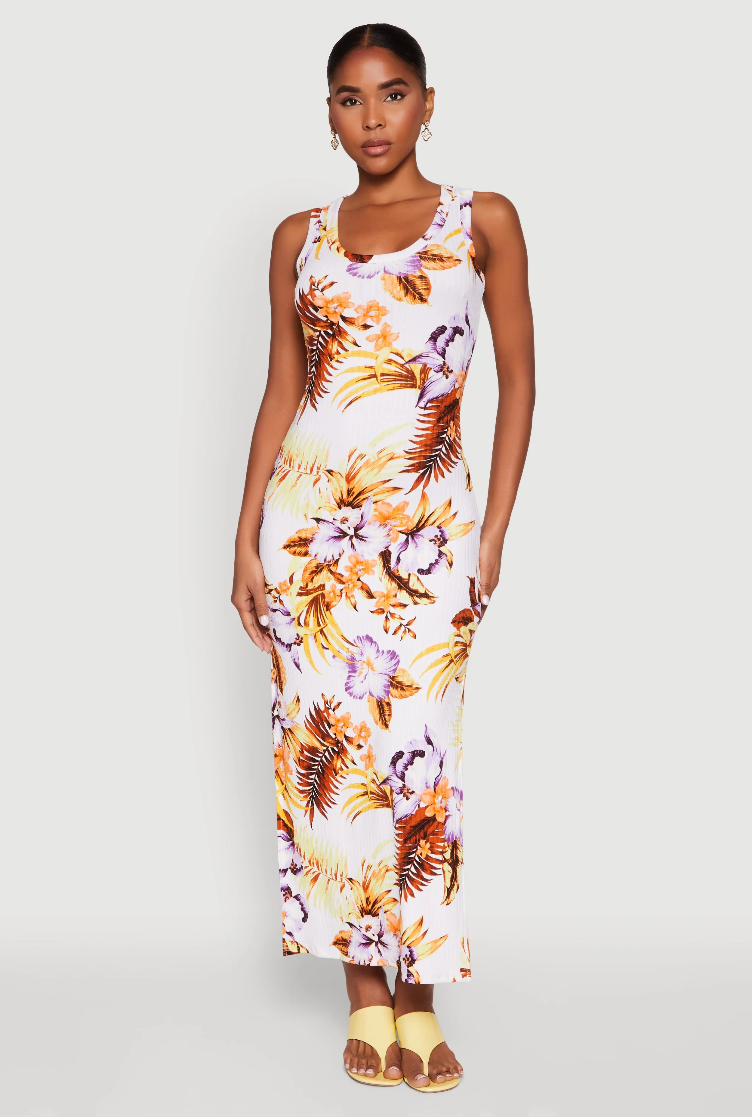 Floral Print Tank Maxi Dress sold by Rainbow