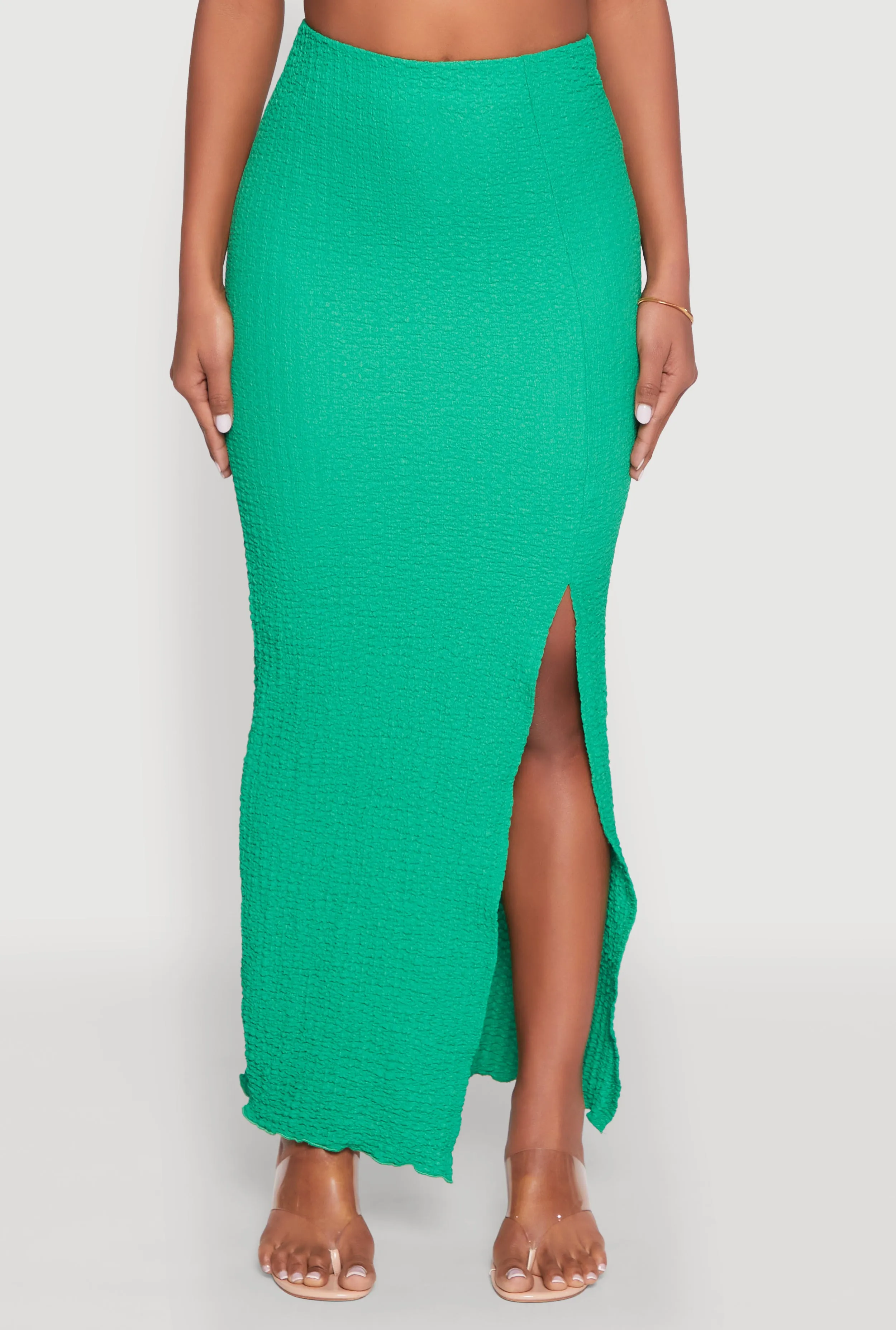 Almost Famous Textured Knit Side Slit Skirt sold by Rainbow product image thumbnail 3