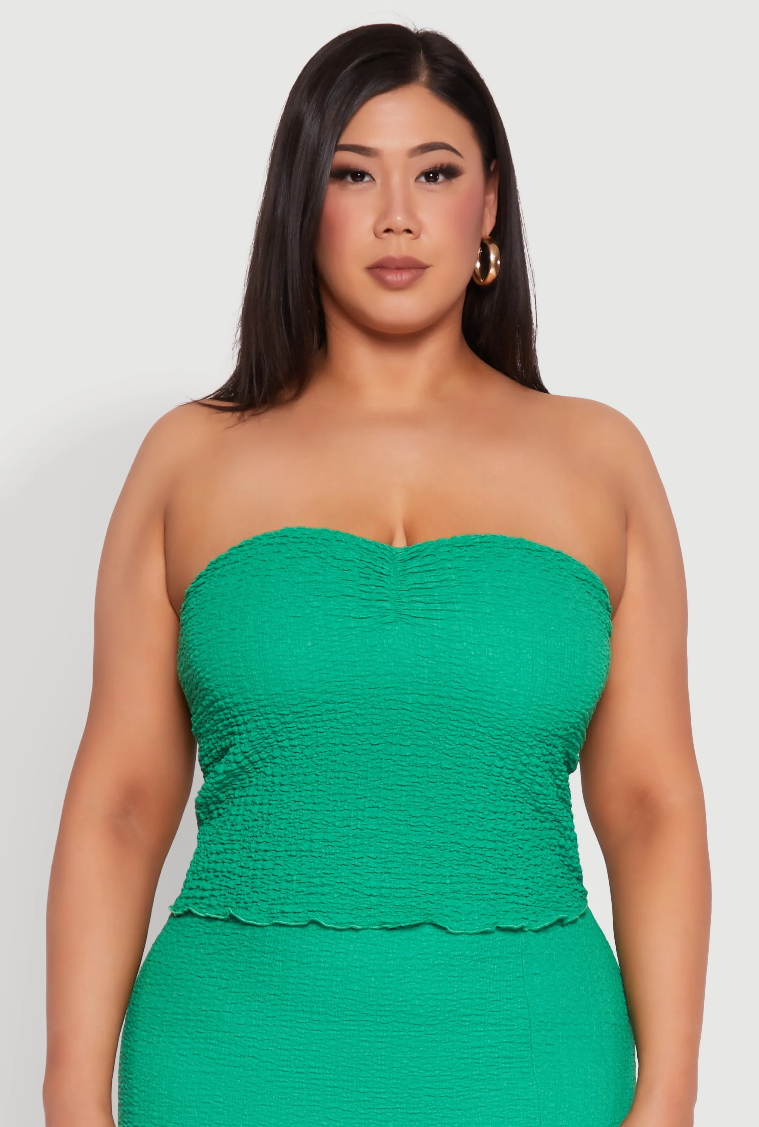 Plus Size Almost Famous Sweetheart Neckline Tube Top sold by Rainbow