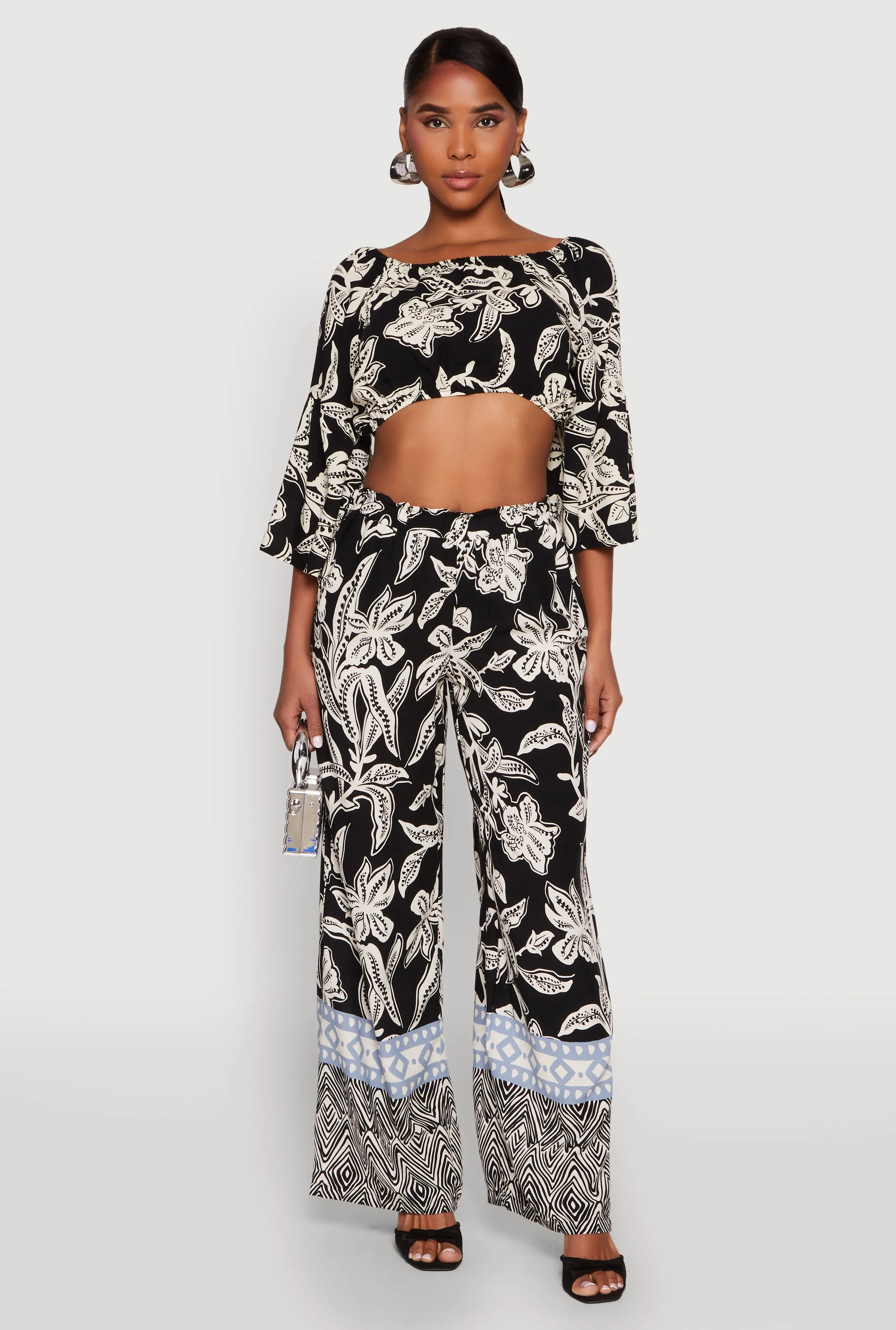 Spoon Jeans Boat Neck Bell Sleeve Crop Top sold by Rainbow product image thumbnail 2