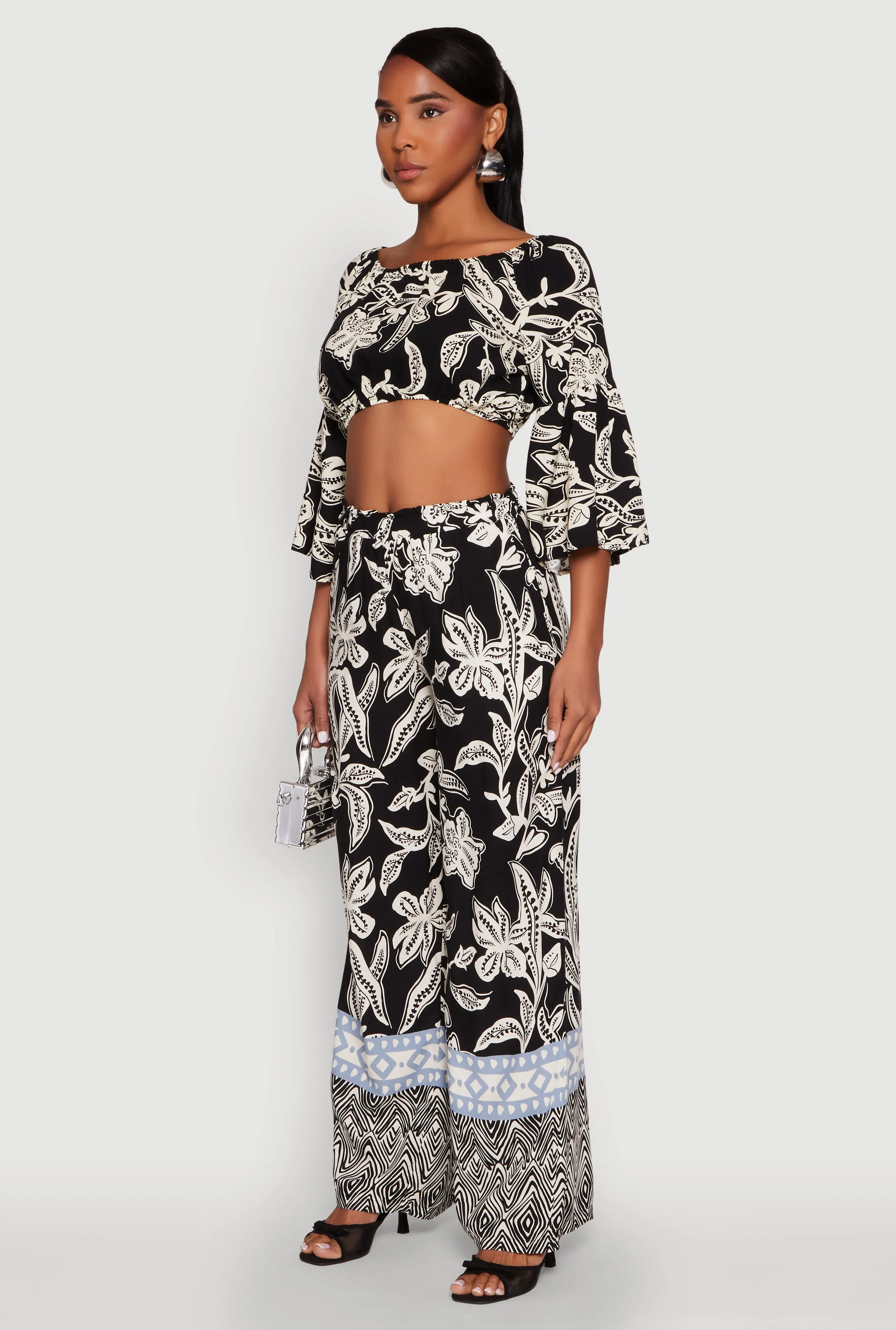 Spoon Jeans Boat Neck Bell Sleeve Crop Top sold by Rainbow product image thumbnail 5