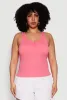 Plus Size Ribbed Knit Seamless Tank Top sold by Rainbow