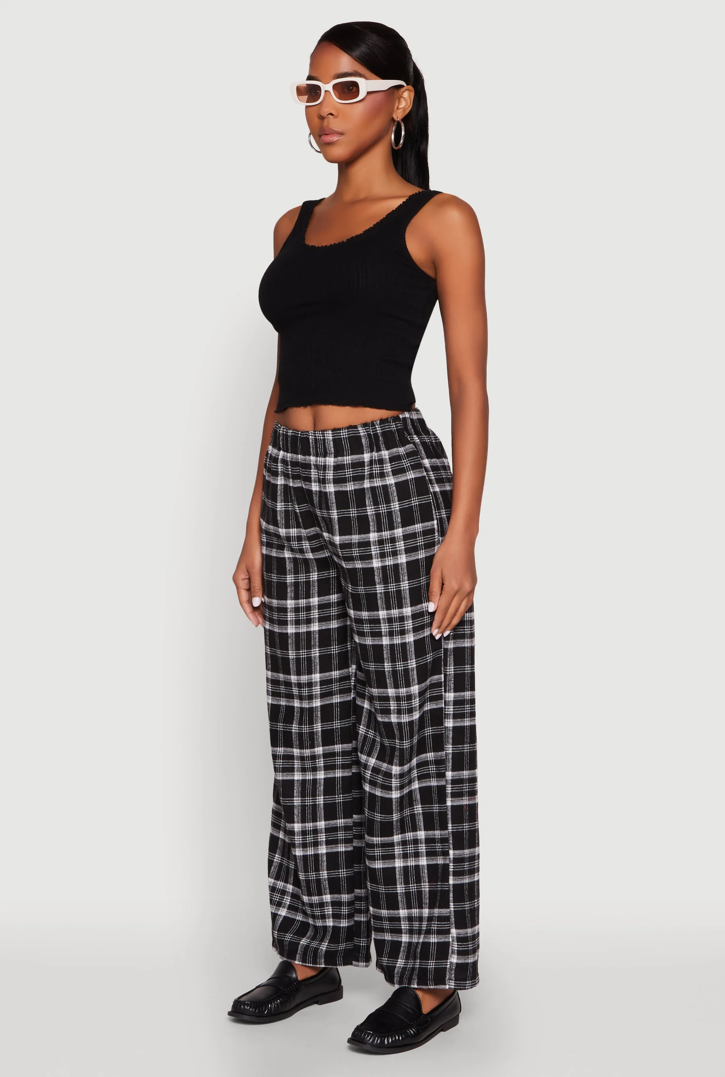 Crochet Trim Rib Knit Tank Top sold by Rainbow product image thumbnail 5