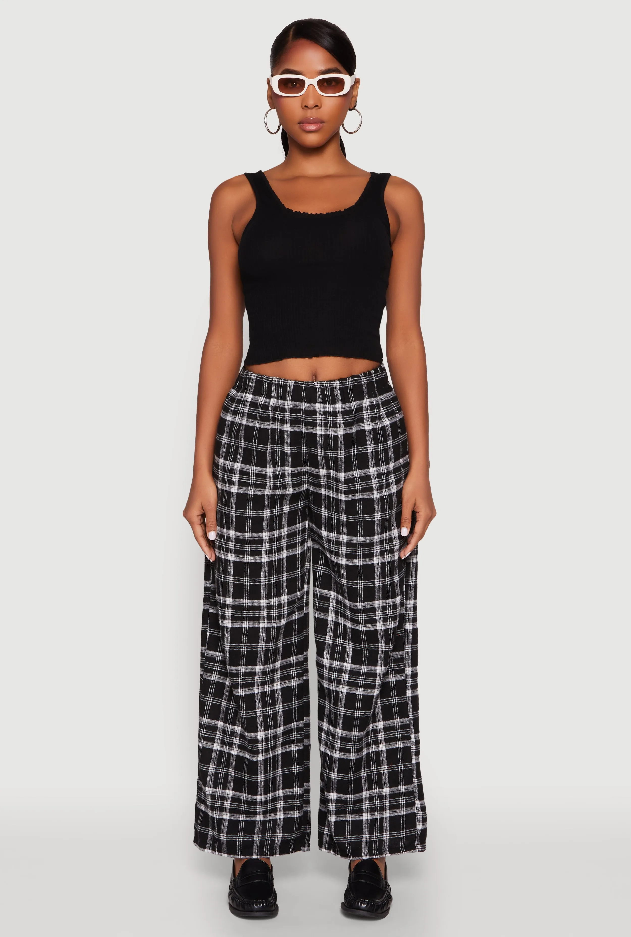 Crochet Trim Rib Knit Tank Top sold by Rainbow product image thumbnail 3