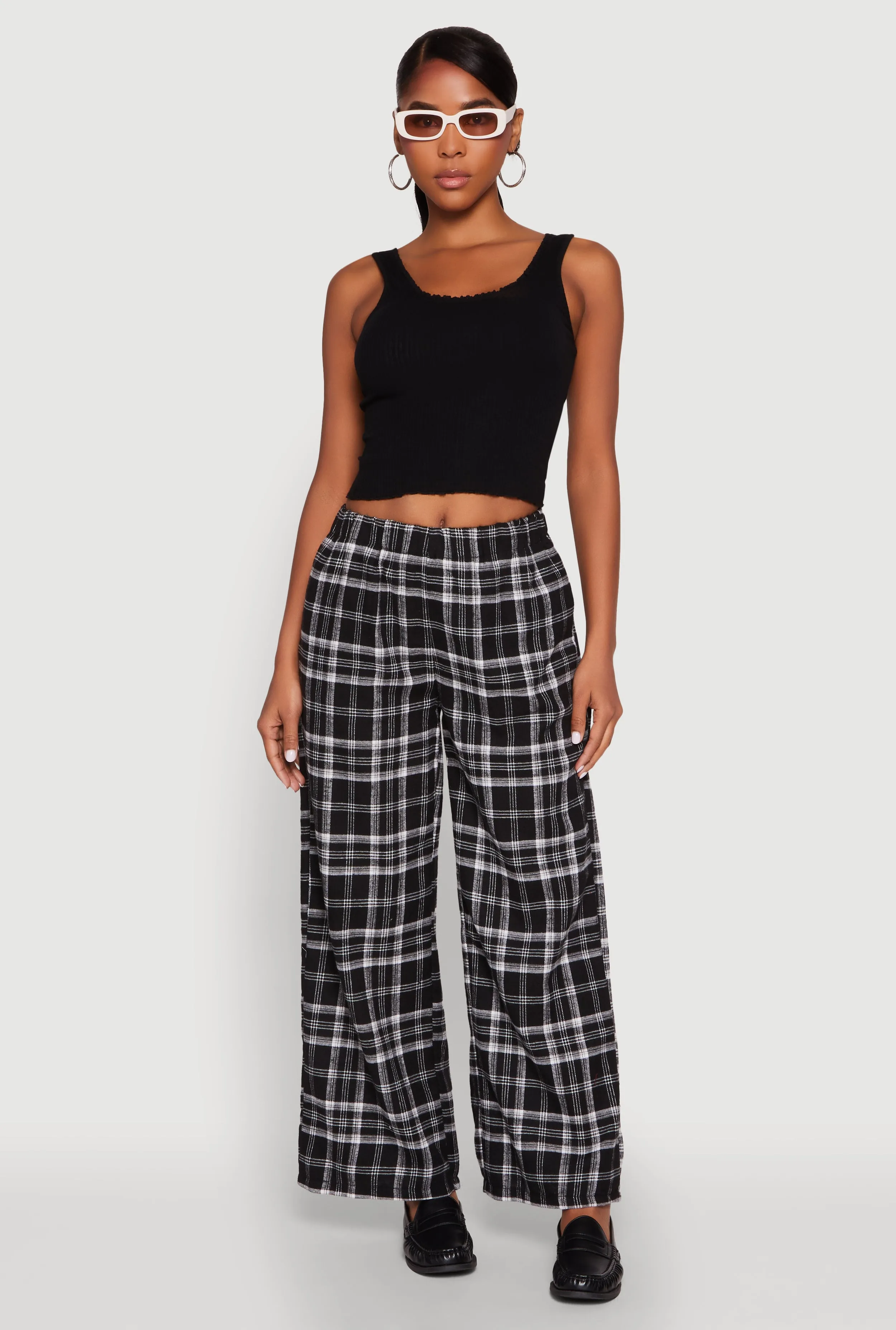 Crochet Trim Rib Knit Tank Top sold by Rainbow