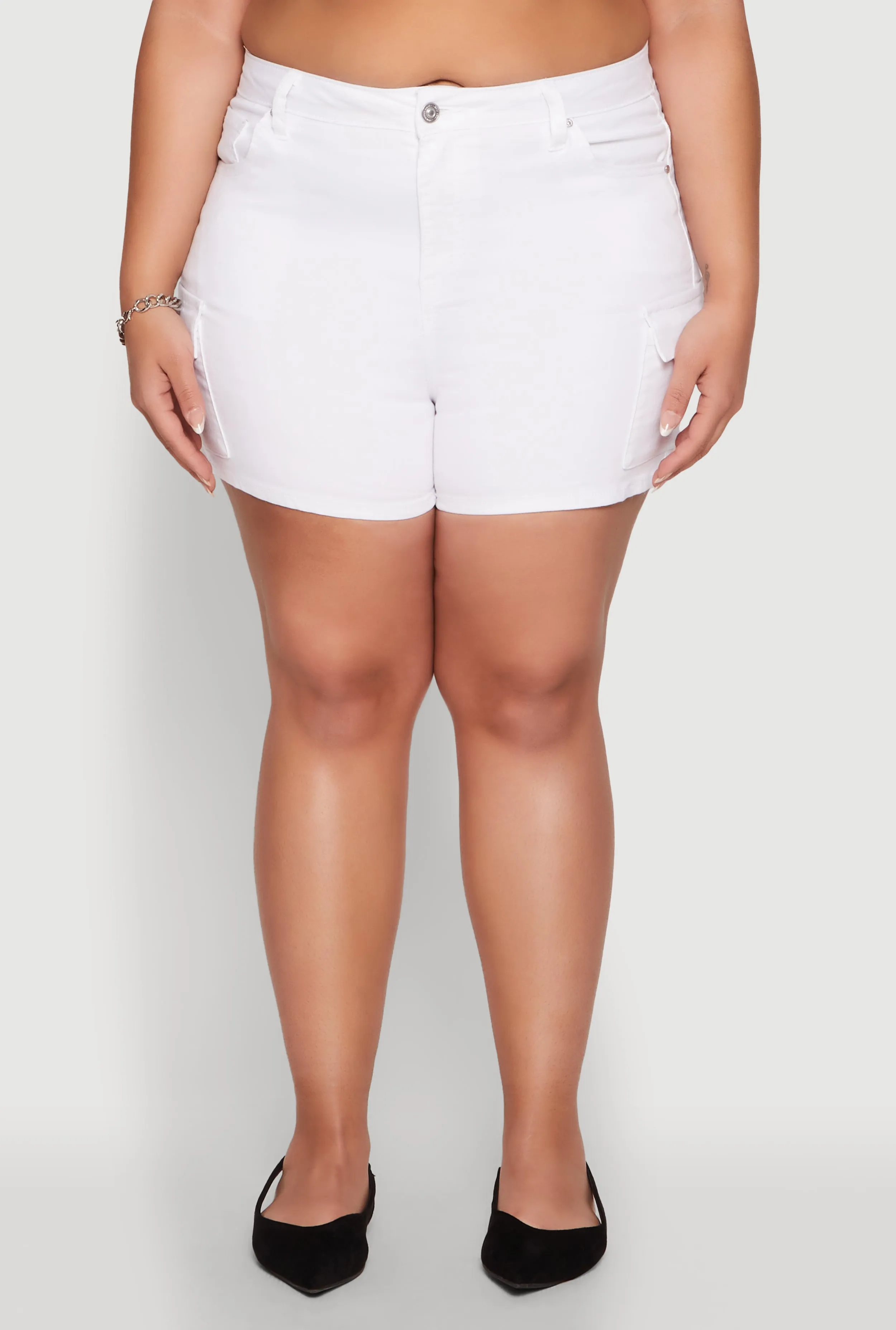 Plus Size WAX High Waisted Cargo Shorts sold by Rainbow product image thumbnail 5