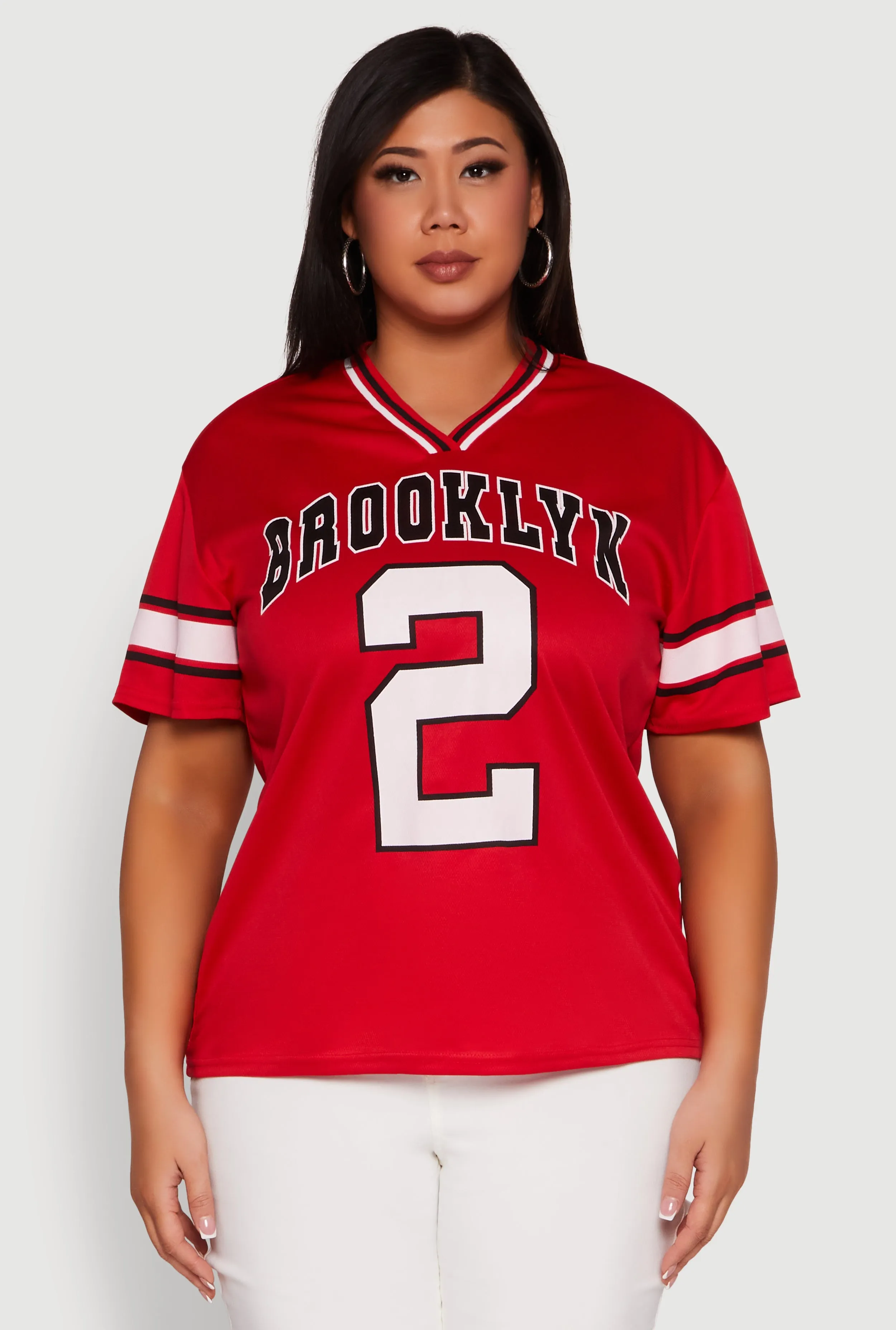 Plus Size Brooklyn 2 Football Jersey sold by Rainbow product image thumbnail 2
