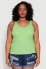 Plus Size Ribbed Knit Seamless Tank Top sold by Rainbow