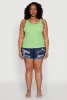 Plus Size Ribbed Knit Seamless Tank Top sold by Rainbow