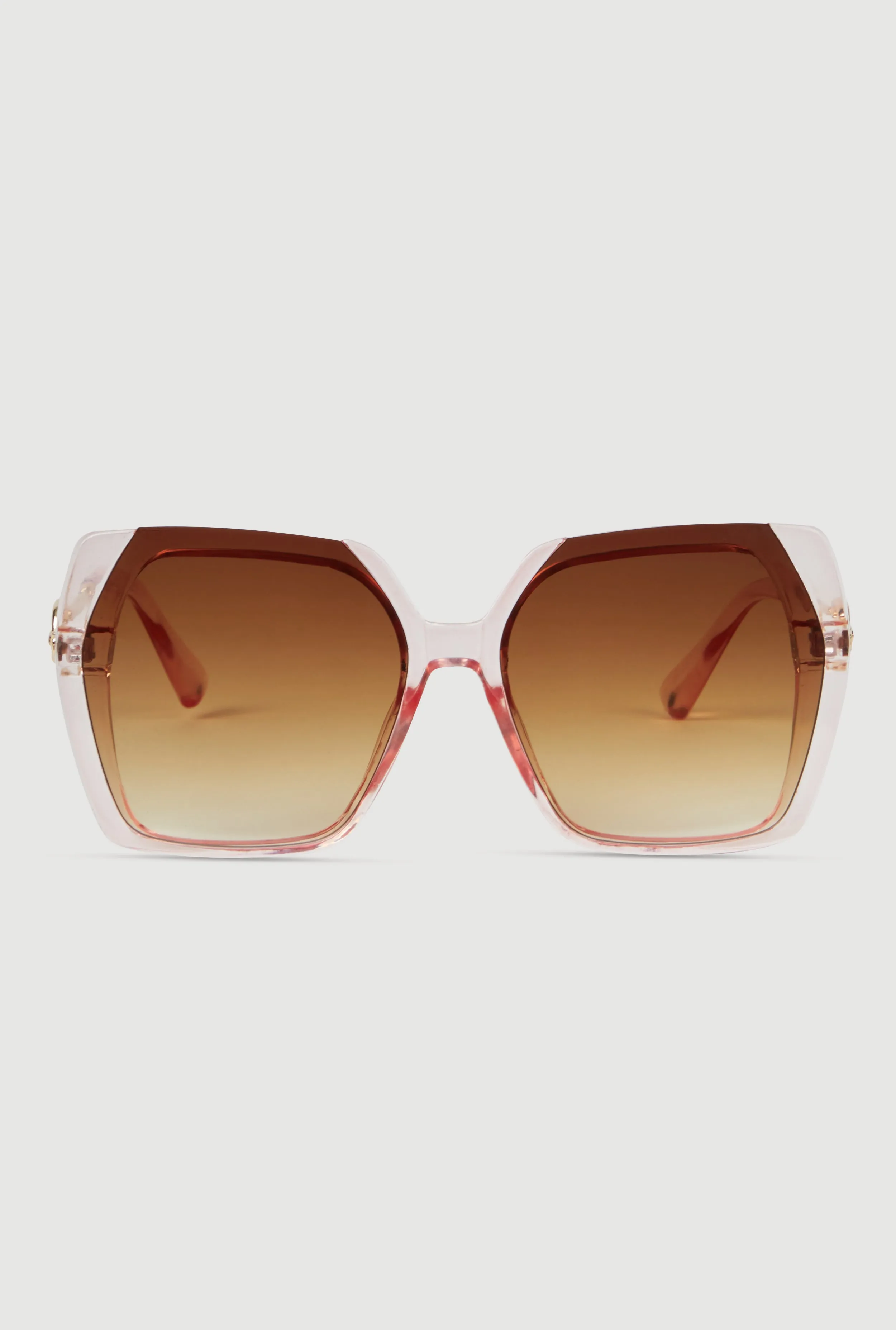 Oversized Color Blocked Ombre Lens Sunglasses sold by Rainbow