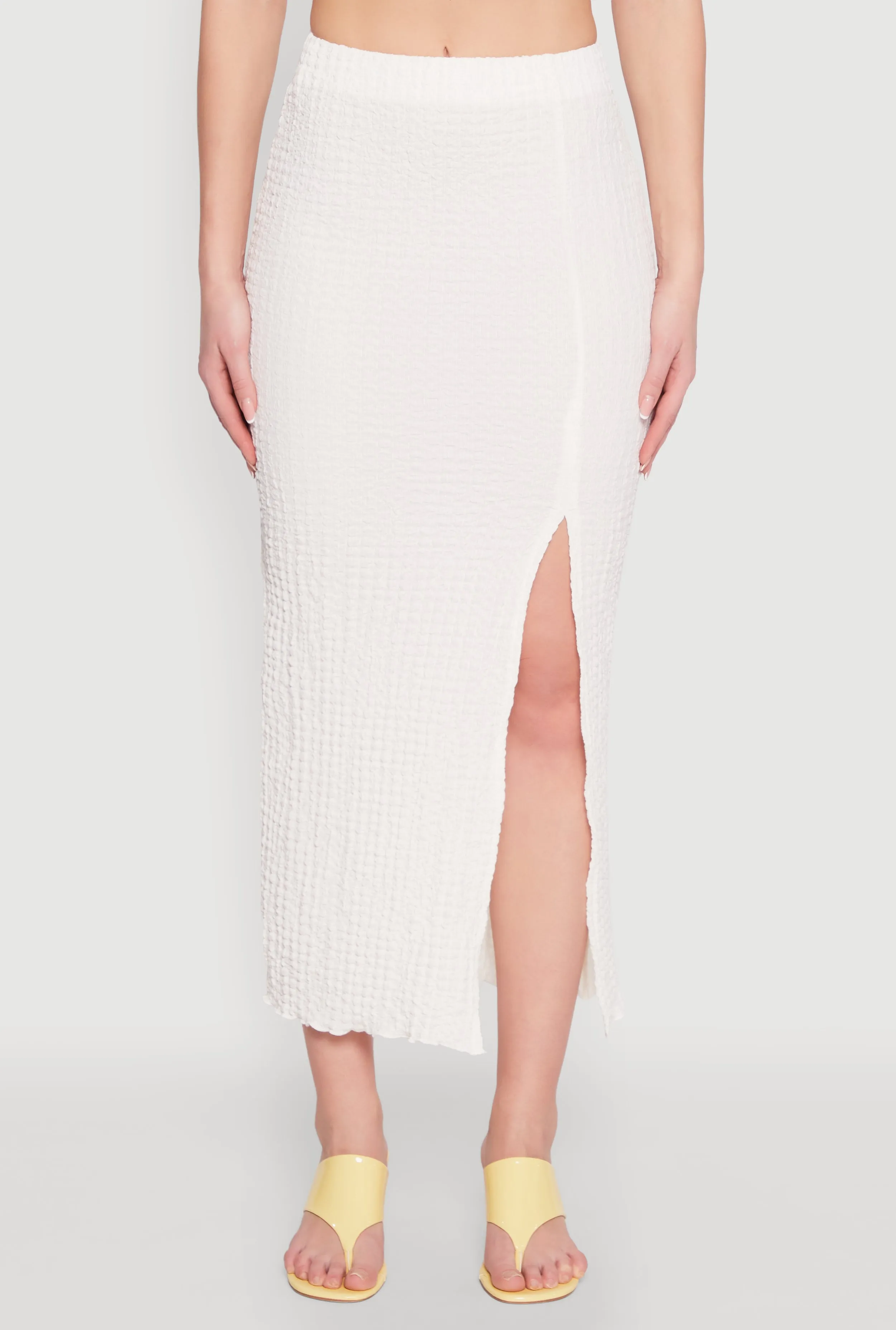 Almost Famous Textured Knit Side Slit Skirt sold by Rainbow product image thumbnail 3