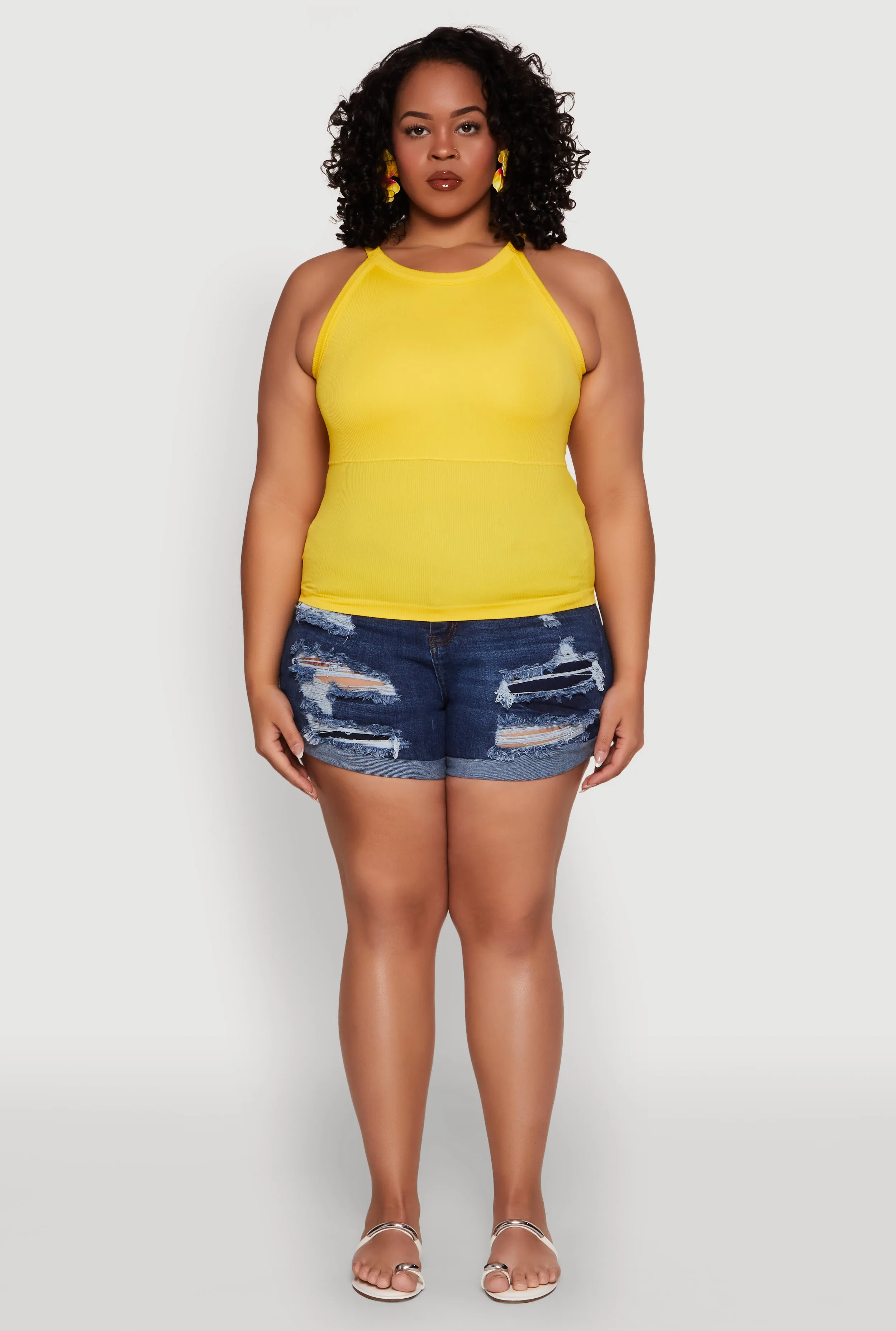 Plus Size Seamless High Neck Tank Top sold by Rainbow product image thumbnail 3