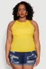 Plus Size Seamless High Neck Tank Top sold by Rainbow