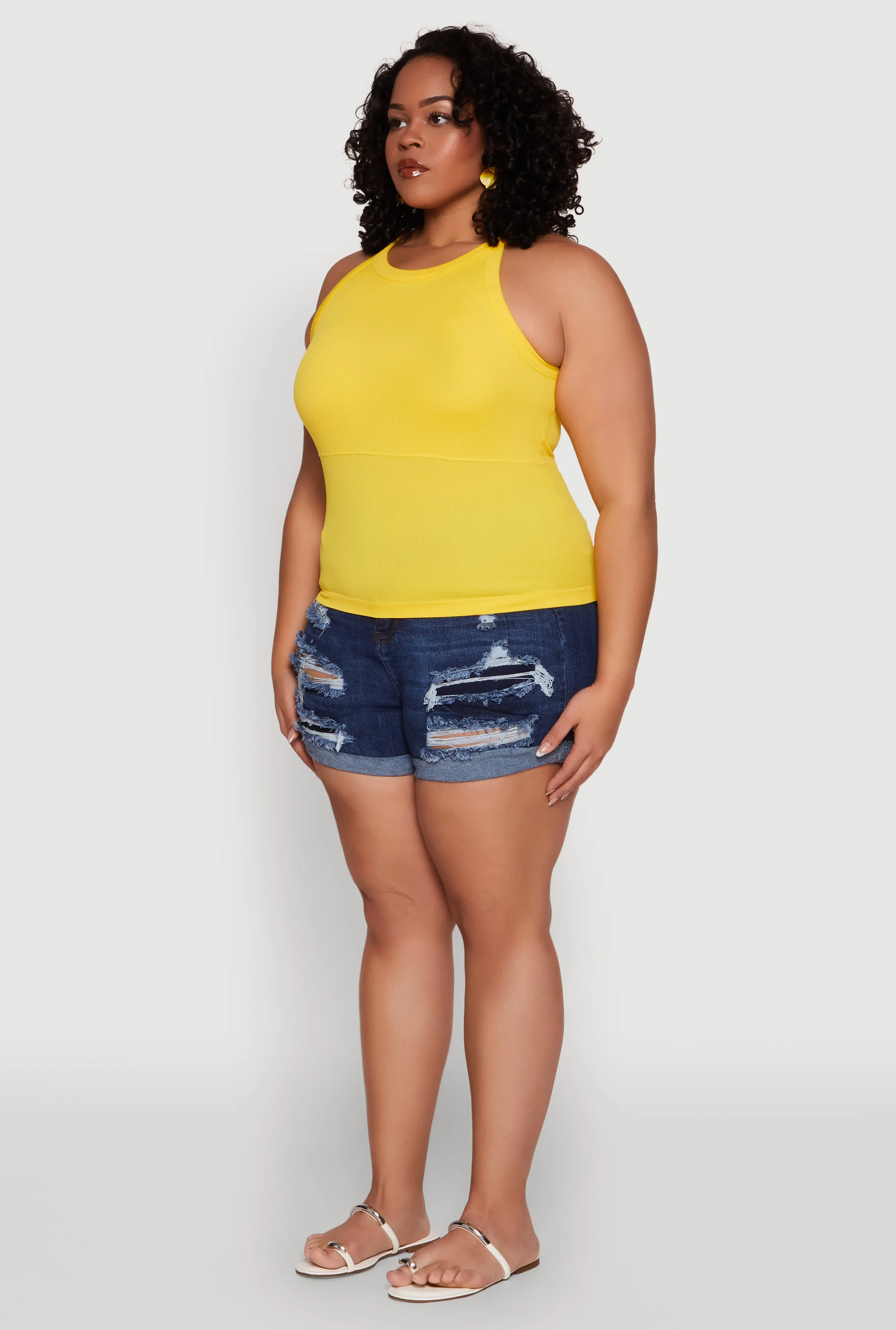 Plus Size Seamless High Neck Tank Top sold by Rainbow product image thumbnail 5