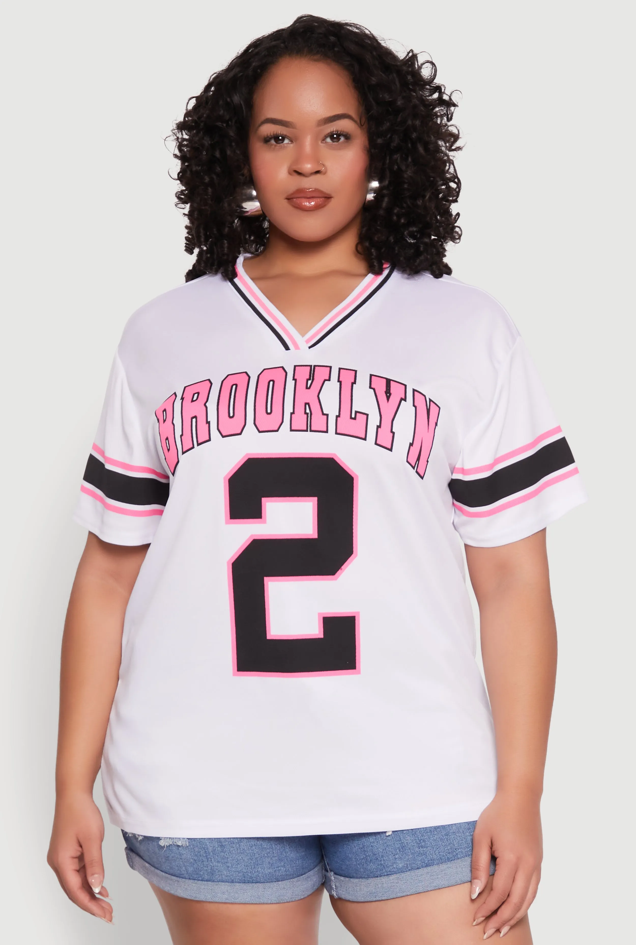Plus Size Brooklyn 2 Football Jersey sold by Rainbow product image thumbnail 2