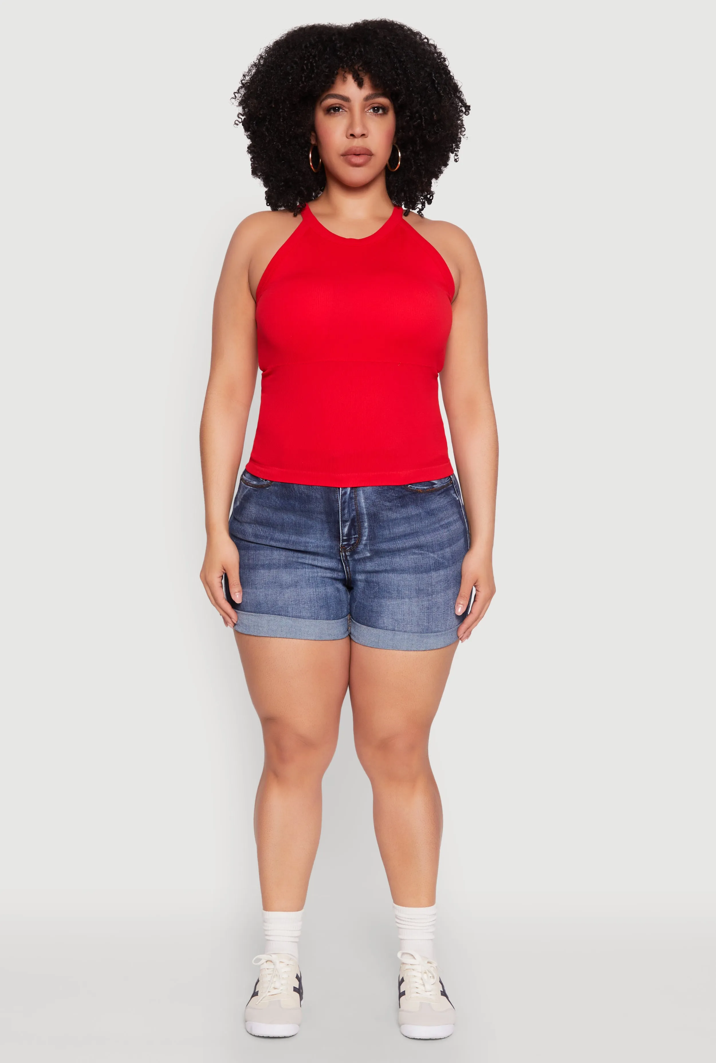 Plus Size Seamless High Neck Tank Top sold by Rainbow product image thumbnail 3