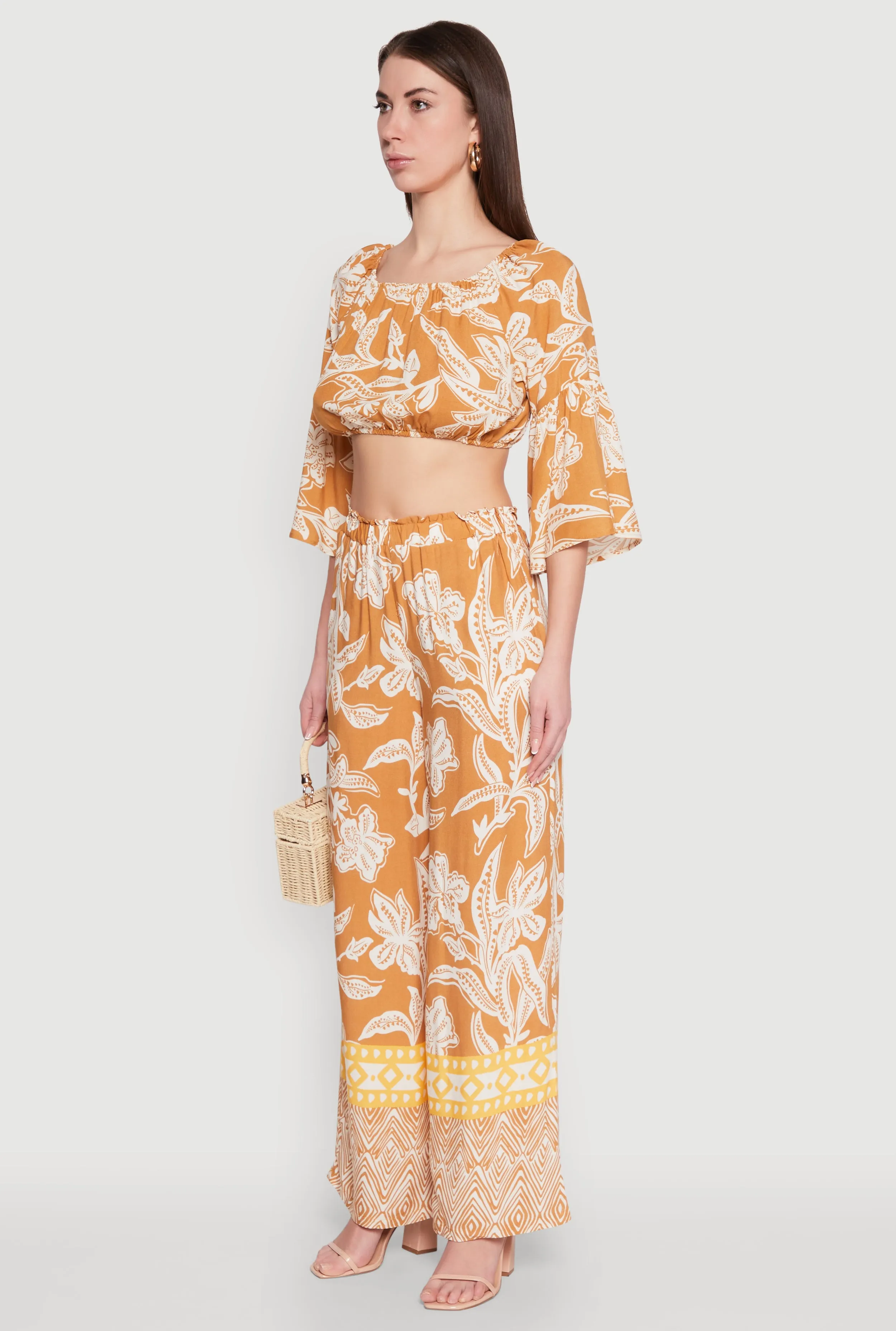 Spoon Jeans Boat Neck Bell Sleeve Crop Top sold by Rainbow product image thumbnail 5