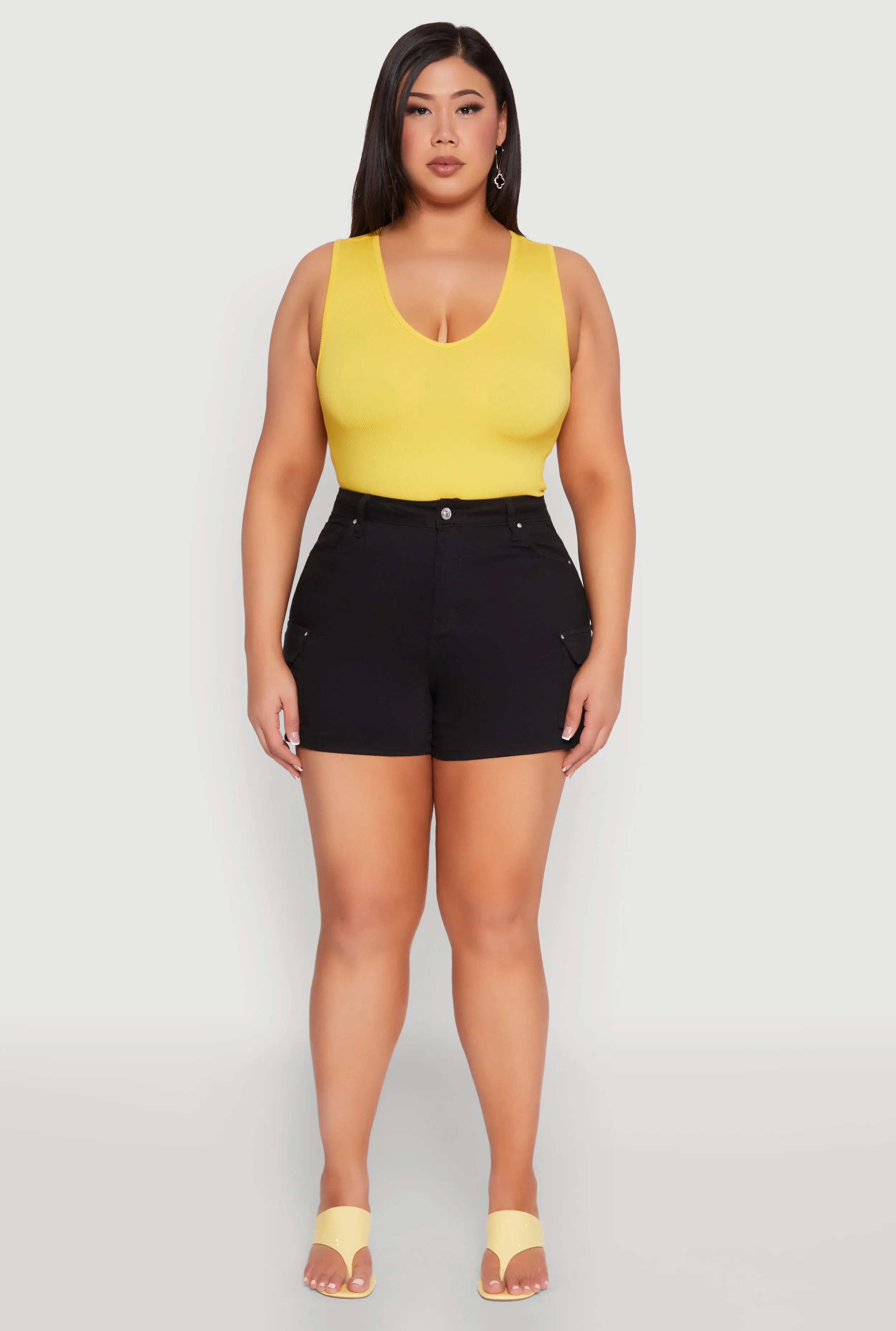 Plus Size WAX High Waisted Cargo Shorts sold by Rainbow product image thumbnail 2