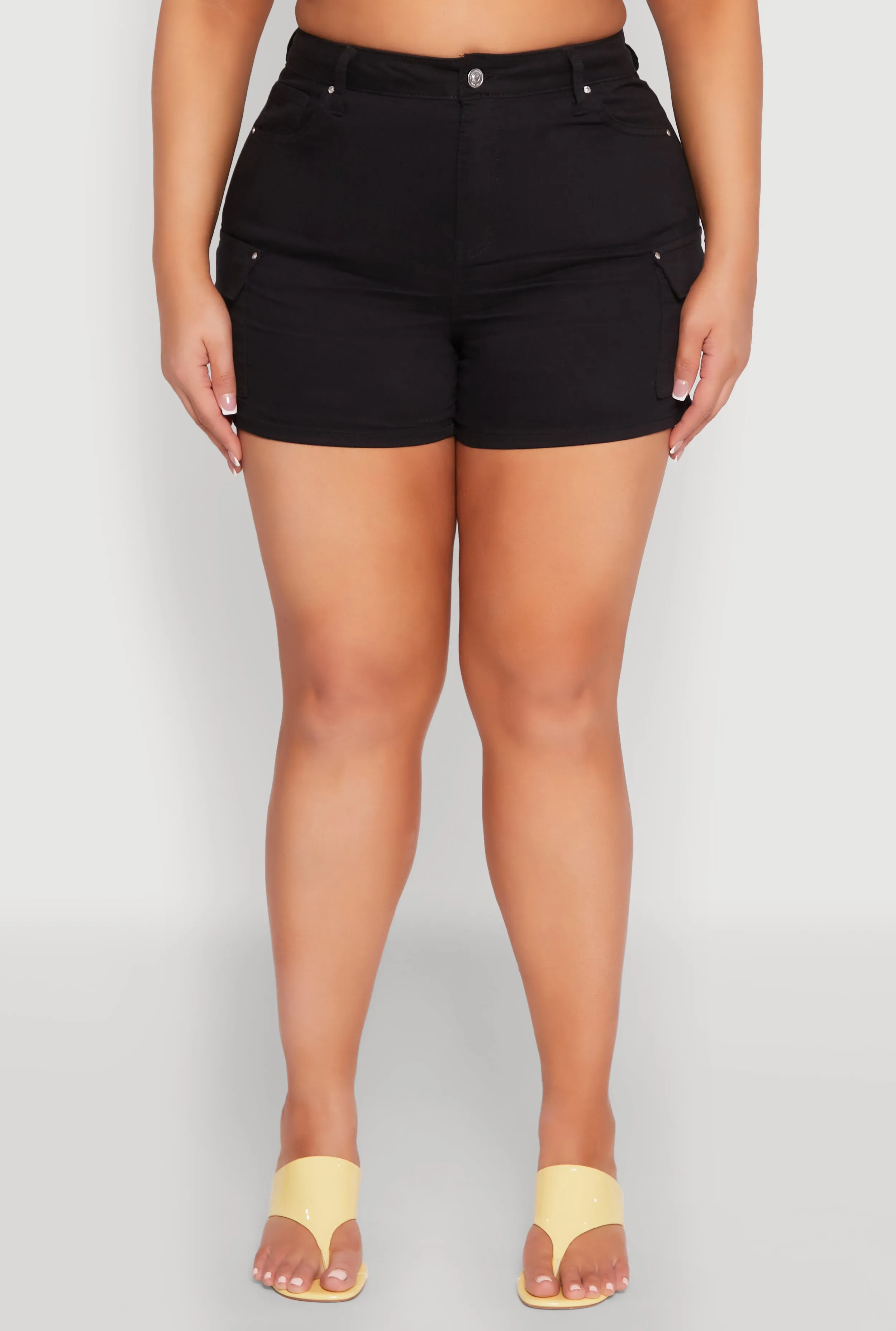 Plus Size WAX High Waisted Cargo Shorts sold by Rainbow product image thumbnail 5
