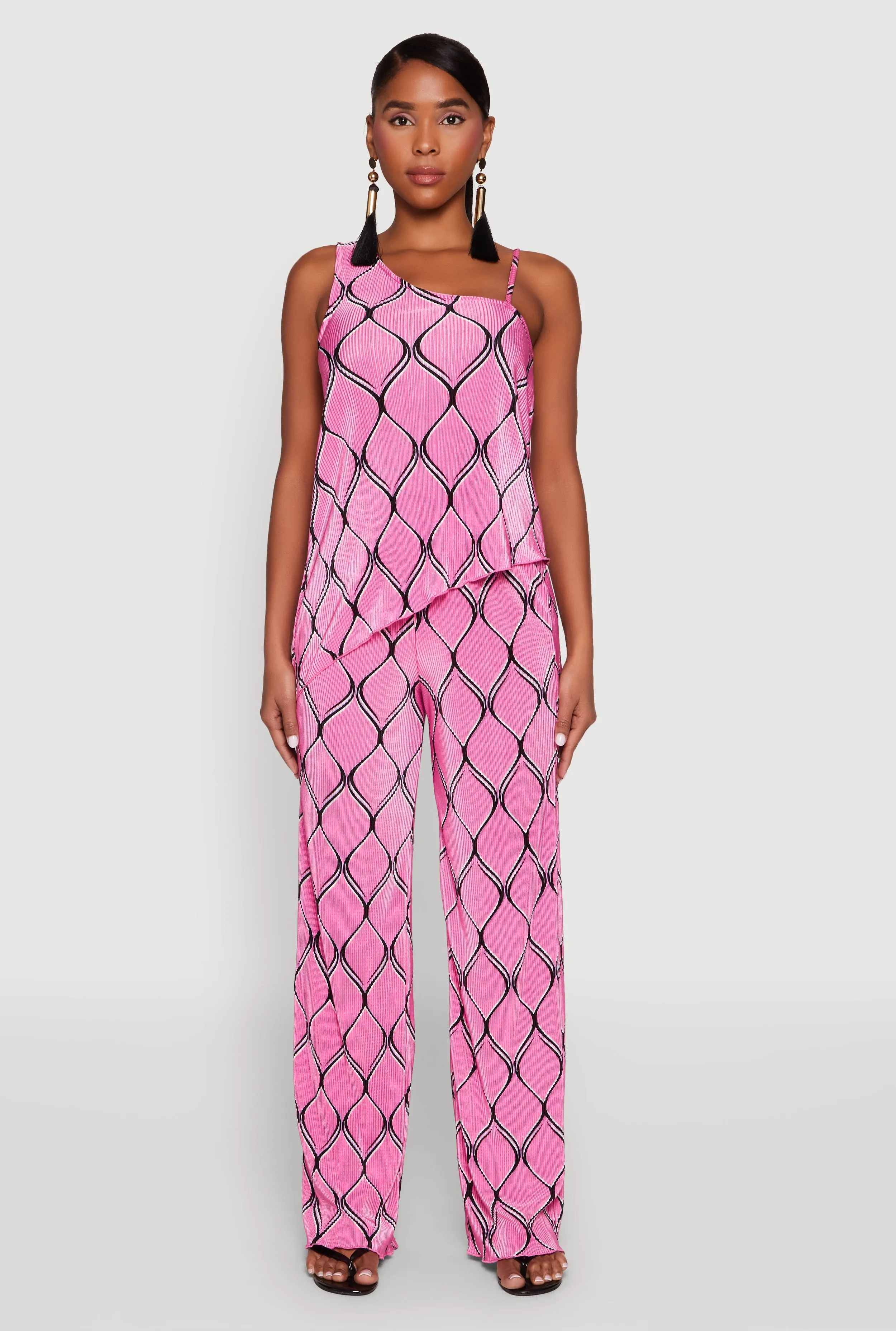 Almost Famous Plisse Asymmetrical Top sold by Rainbow product image thumbnail 2