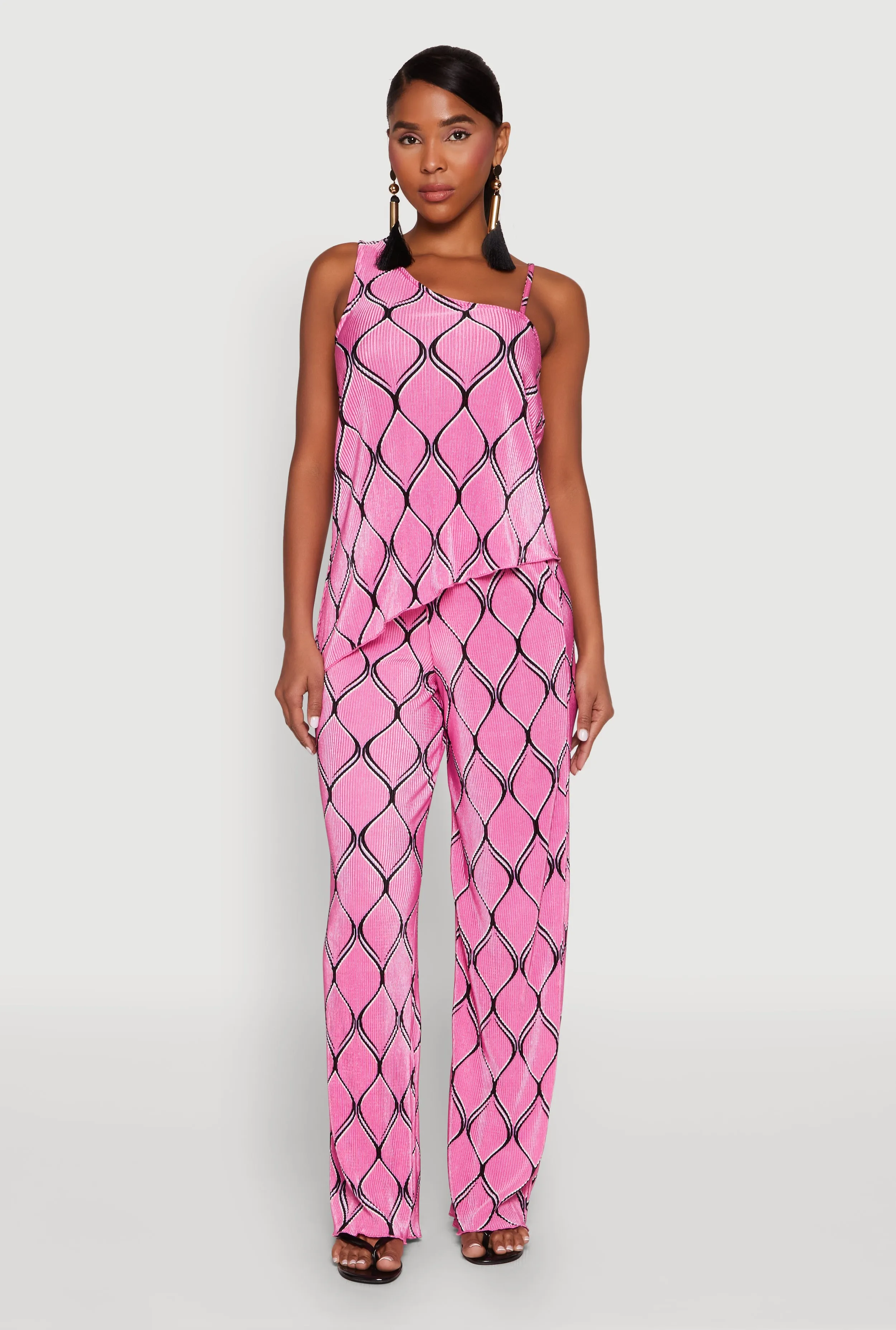 Almost Famous Plisse Asymmetrical Top sold by Rainbow product image thumbnail 3