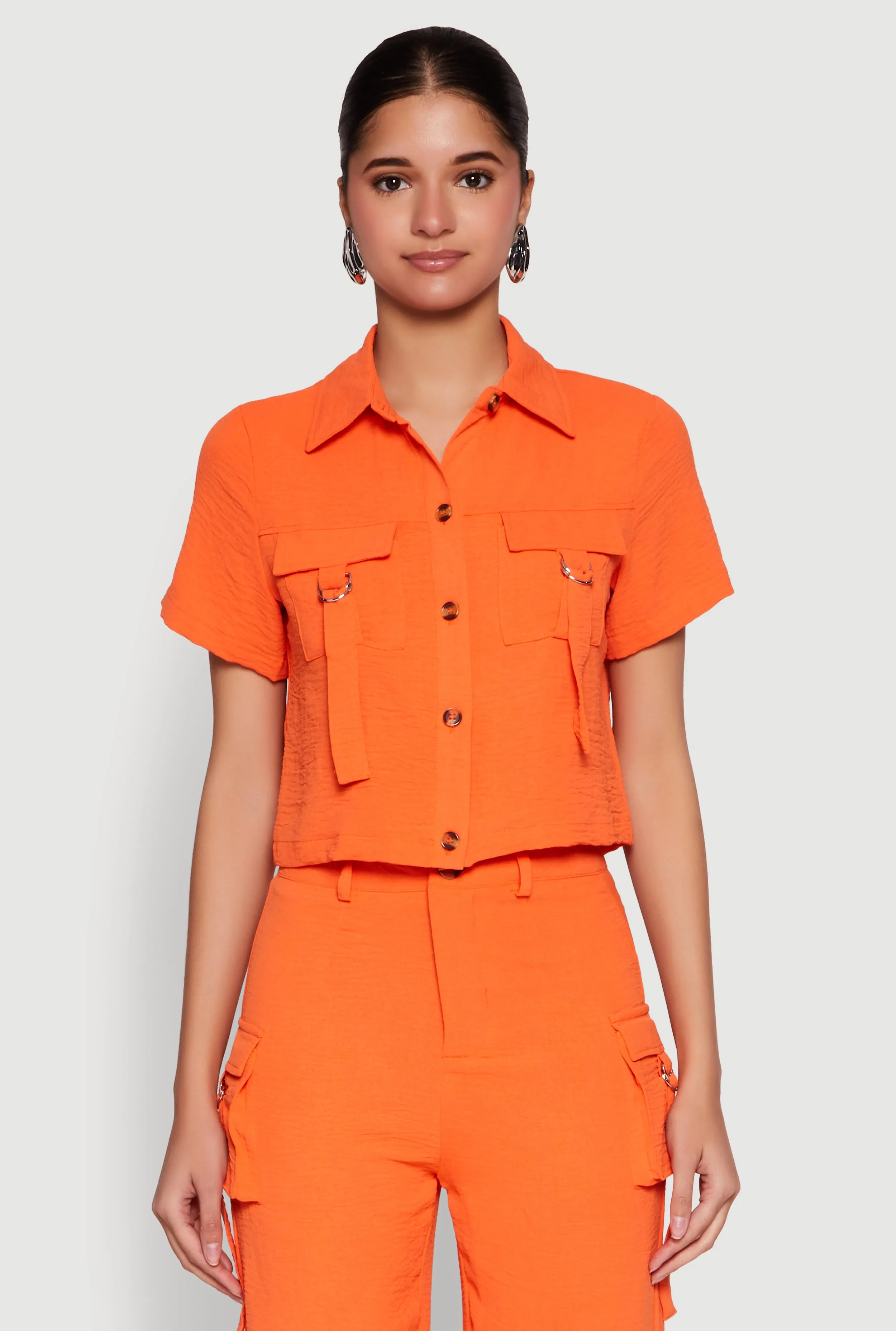 Airy D Ring Closure Crop Top sold by Rainbow