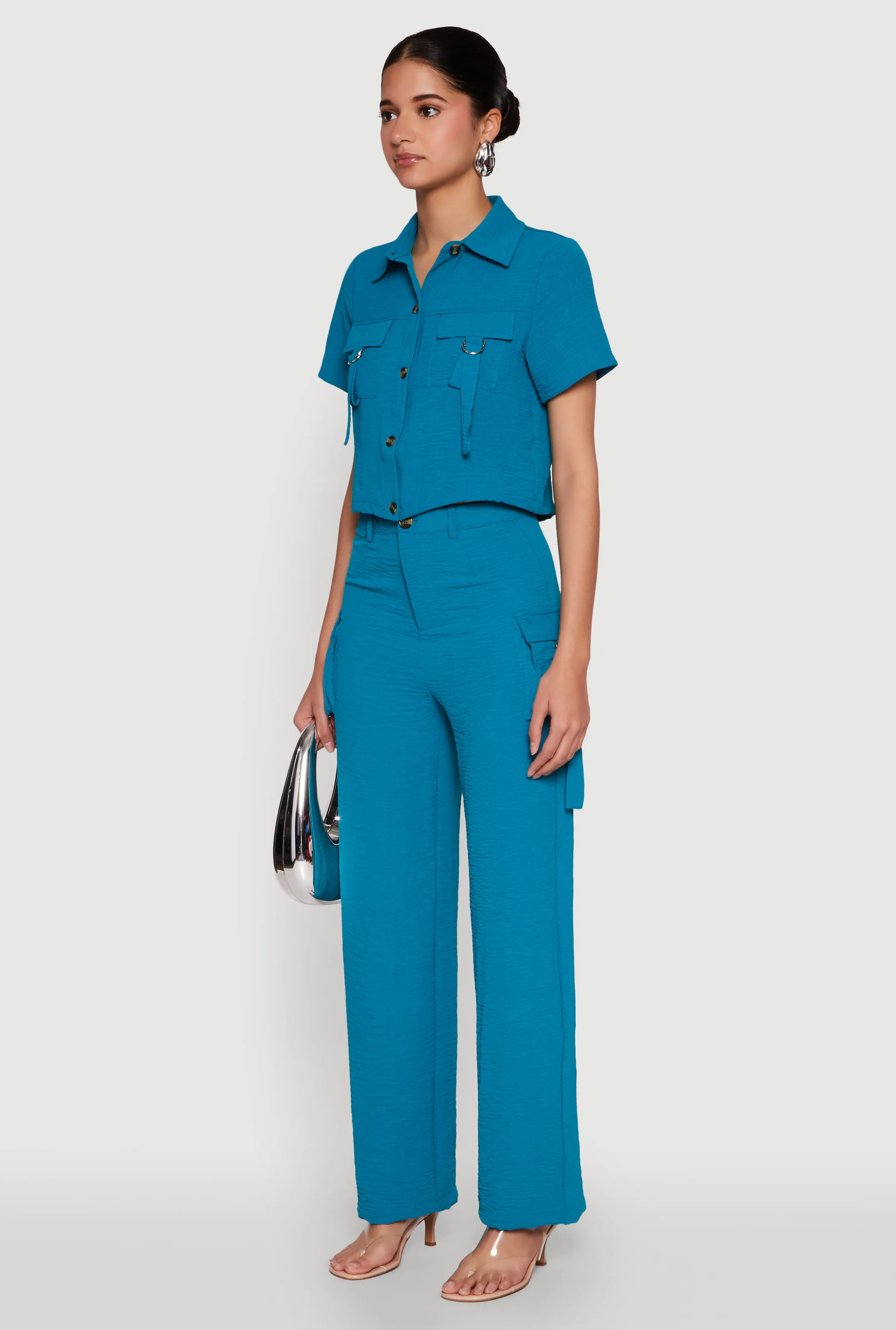 Airy D Ring Closure Crop Top sold by Rainbow product image thumbnail 5