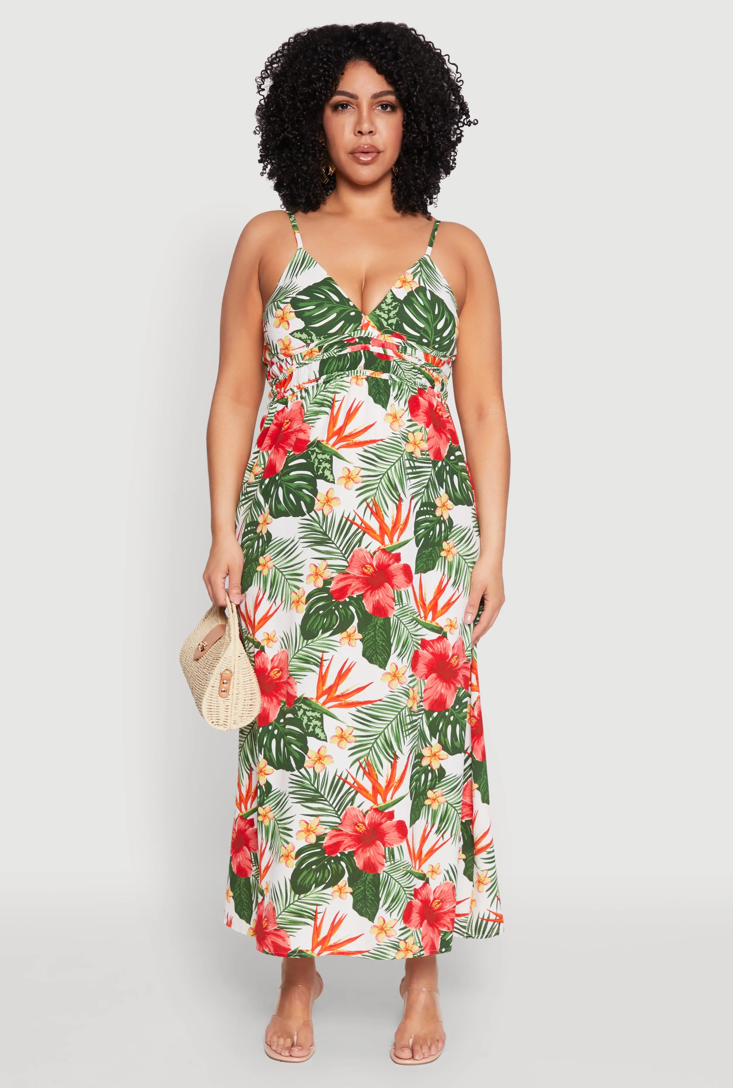 Plus Size Floral Empire Waist Maxi Dress sold by Rainbow product image thumbnail 2