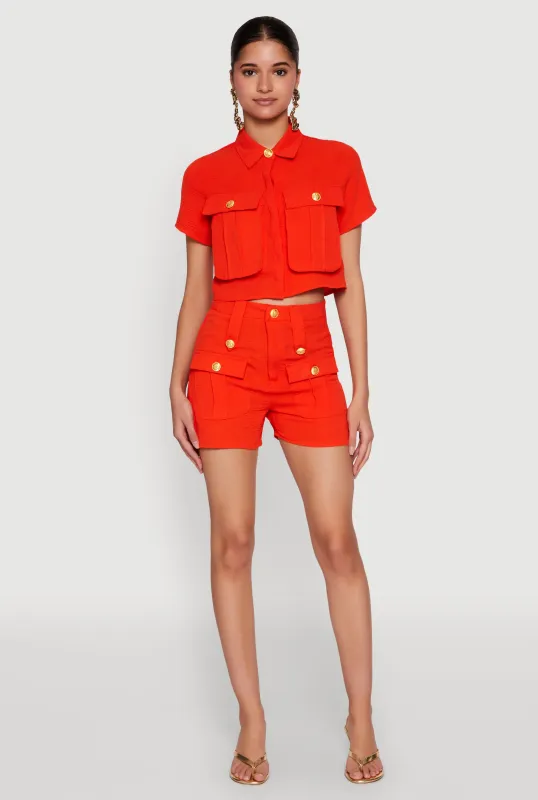 Airy Cargo Pocket Shorts sold by Rainbow