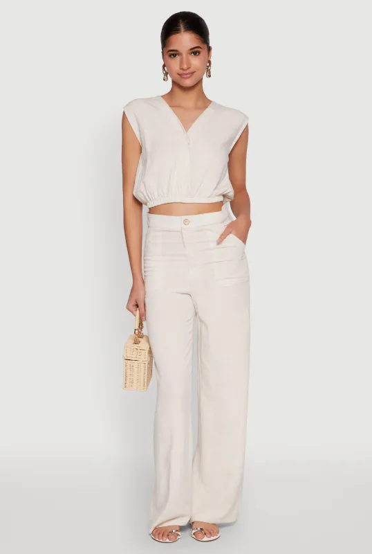 Linen High Waist Dress Pants sold by Rainbow