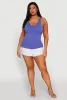 Plus Size Seamless Mineral Wash Shelf Bra Tank Top sold by Rainbow
