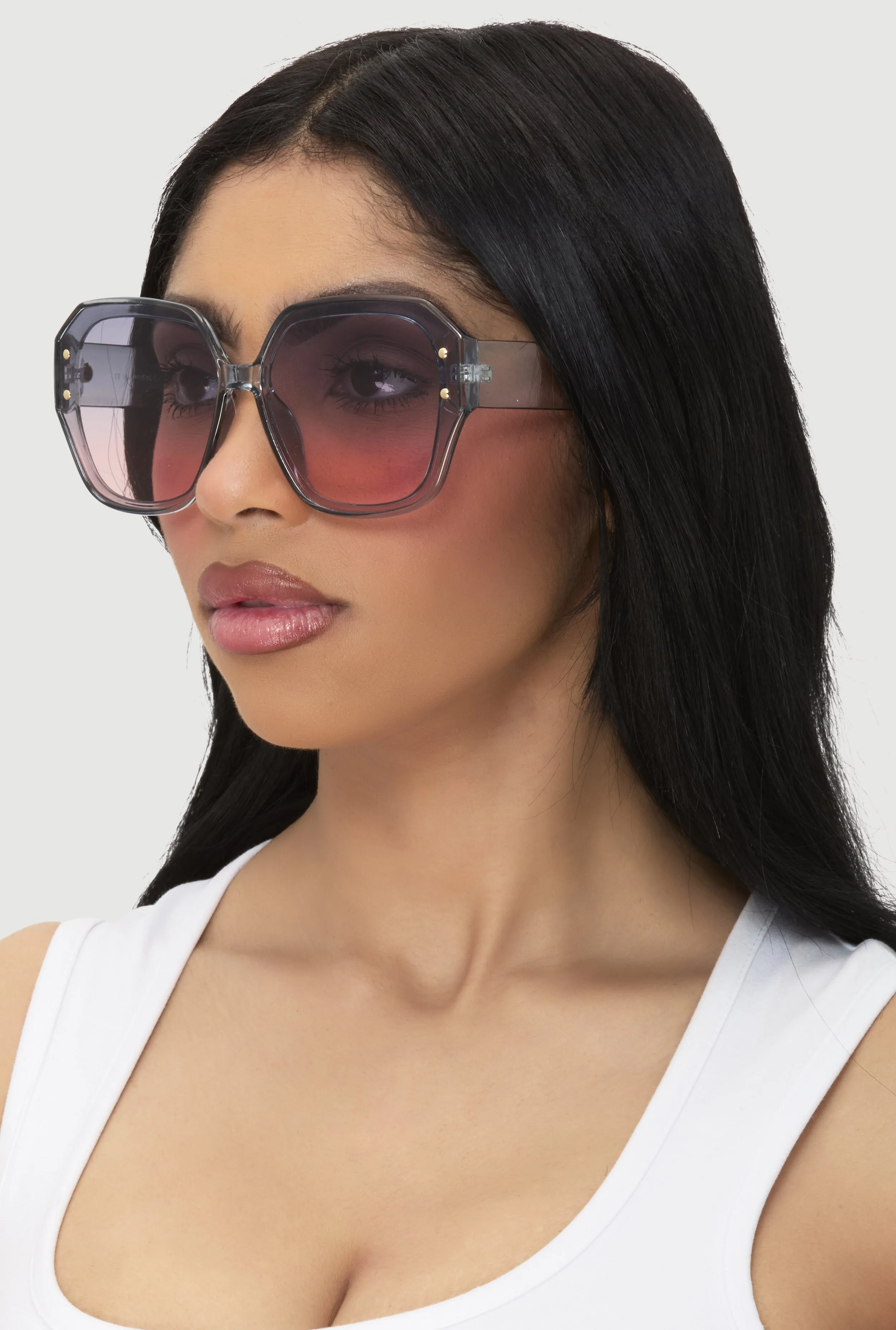 Studded Ombre Lens Sunglasses sold by Rainbow product image thumbnail 2