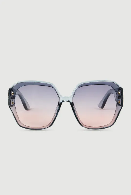 Studded Ombre Lens Sunglasses sold by Rainbow
