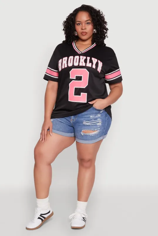 Plus Size Brooklyn 2 Football Jersey sold by Rainbow