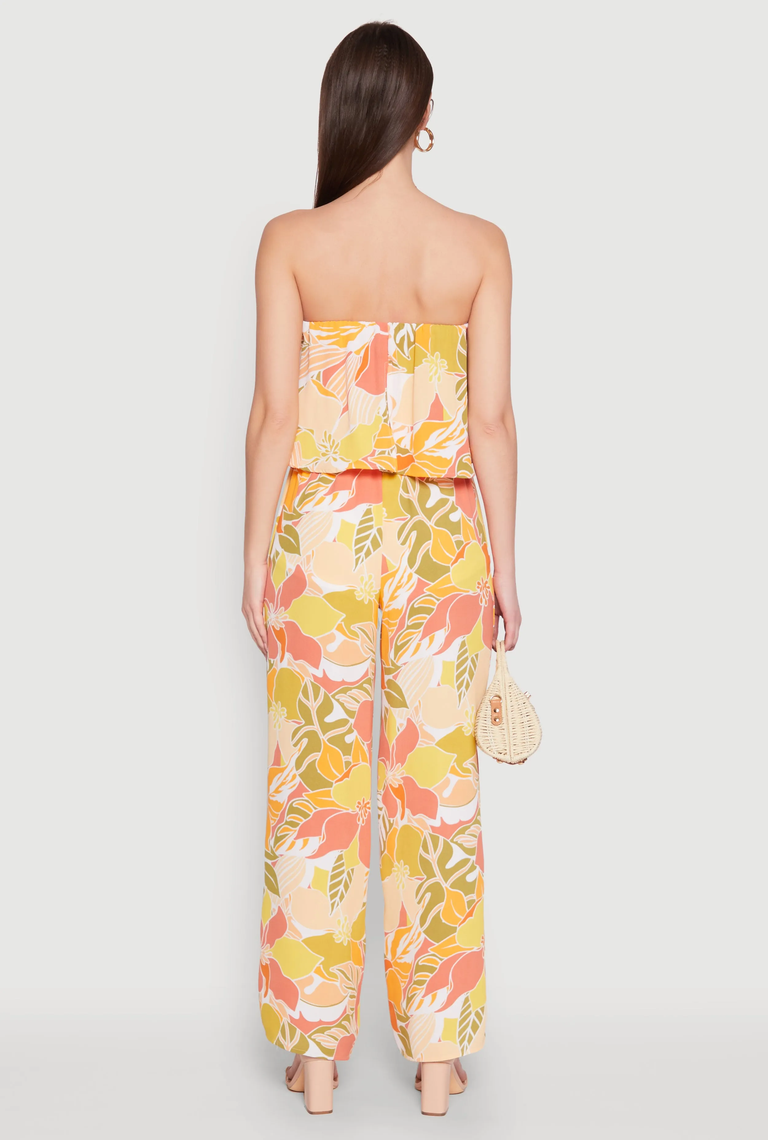 Floral Print Strapless Overlay Jumpsuit sold by Rainbow product image thumbnail 5