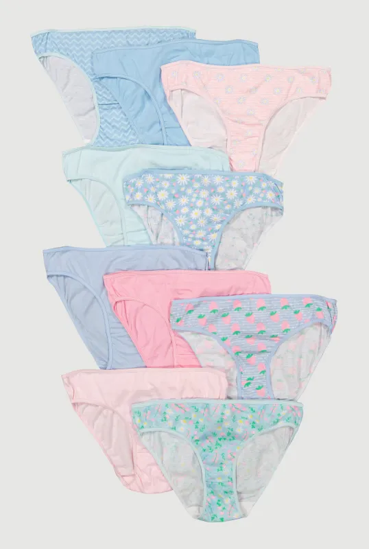 Girls Strawberry Floral Print Panties 10 Pack sold by Rainbow