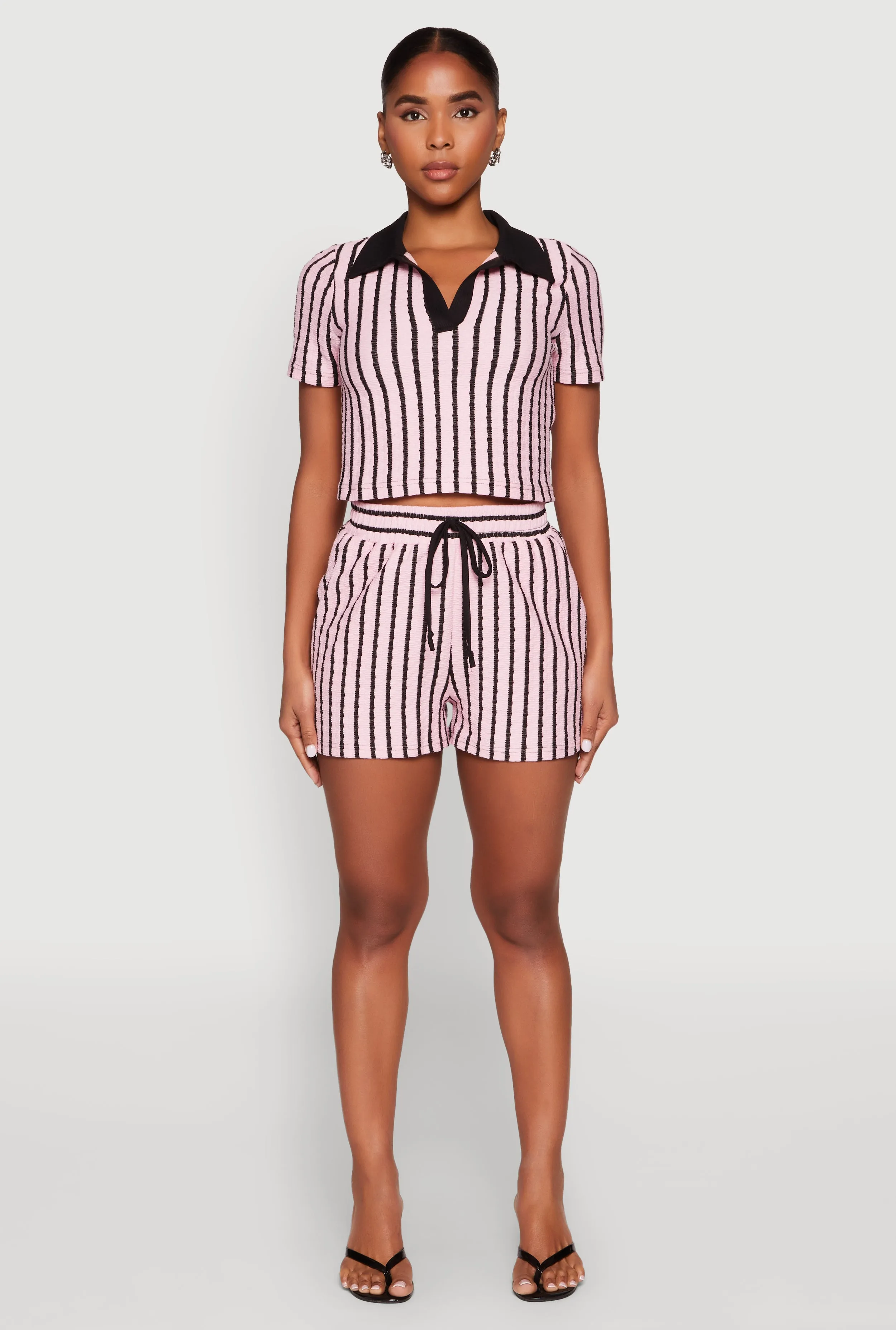Striped High Waisted Shorts sold by Rainbow product image thumbnail 2