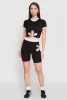 Contrast Trim O Ring  Cut Out Crop Top sold by Rainbow