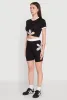 Contrast Trim O Ring  Cut Out Crop Top sold by Rainbow