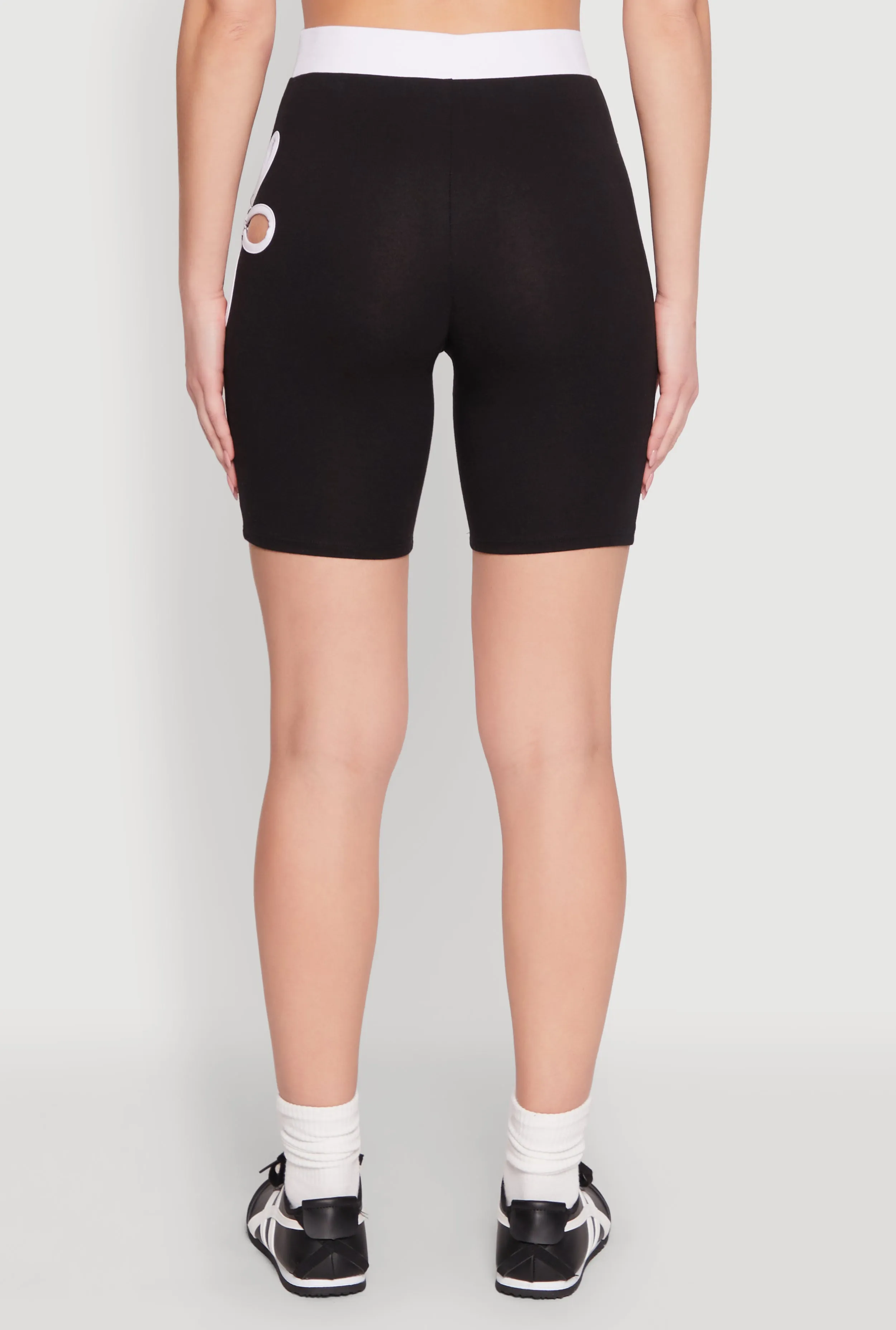 O Ring Flower Cut Out Biker Shorts sold by Rainbow product image thumbnail 5