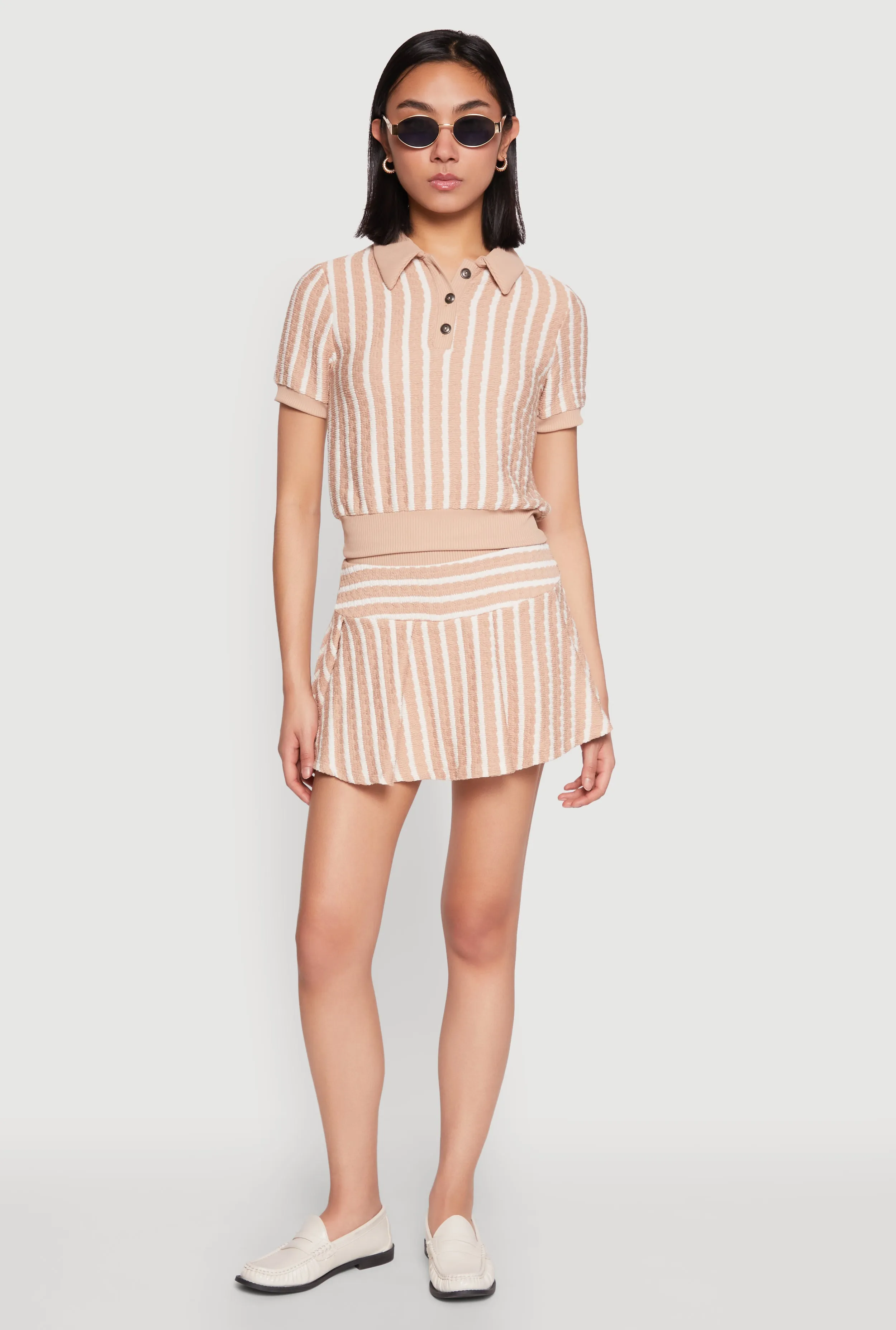 Textured Knit Striped Mini Skirt sold by Rainbow product image thumbnail 2