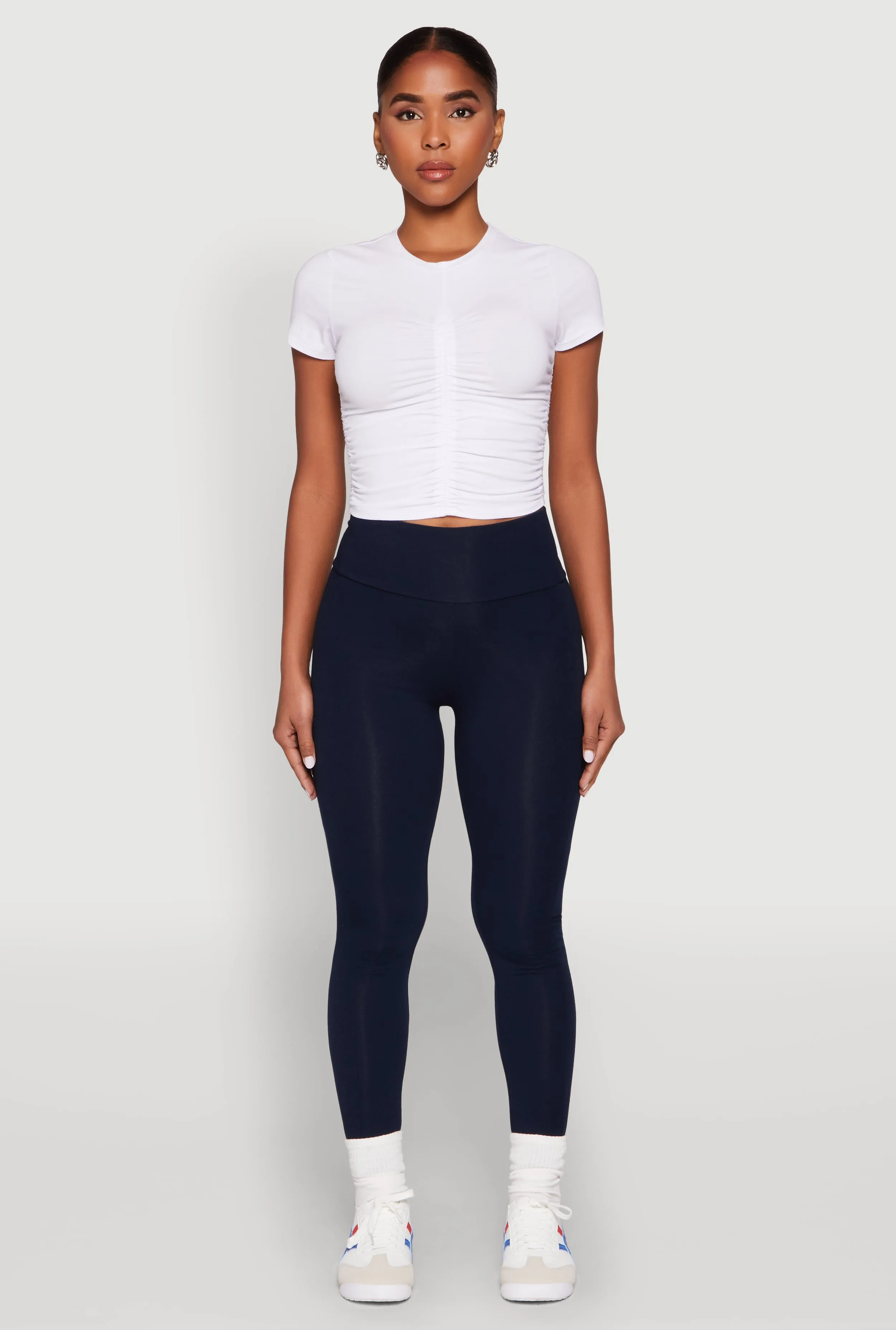 High Waist Cropped Pocket Leggings sold by Rainbow product image thumbnail 2