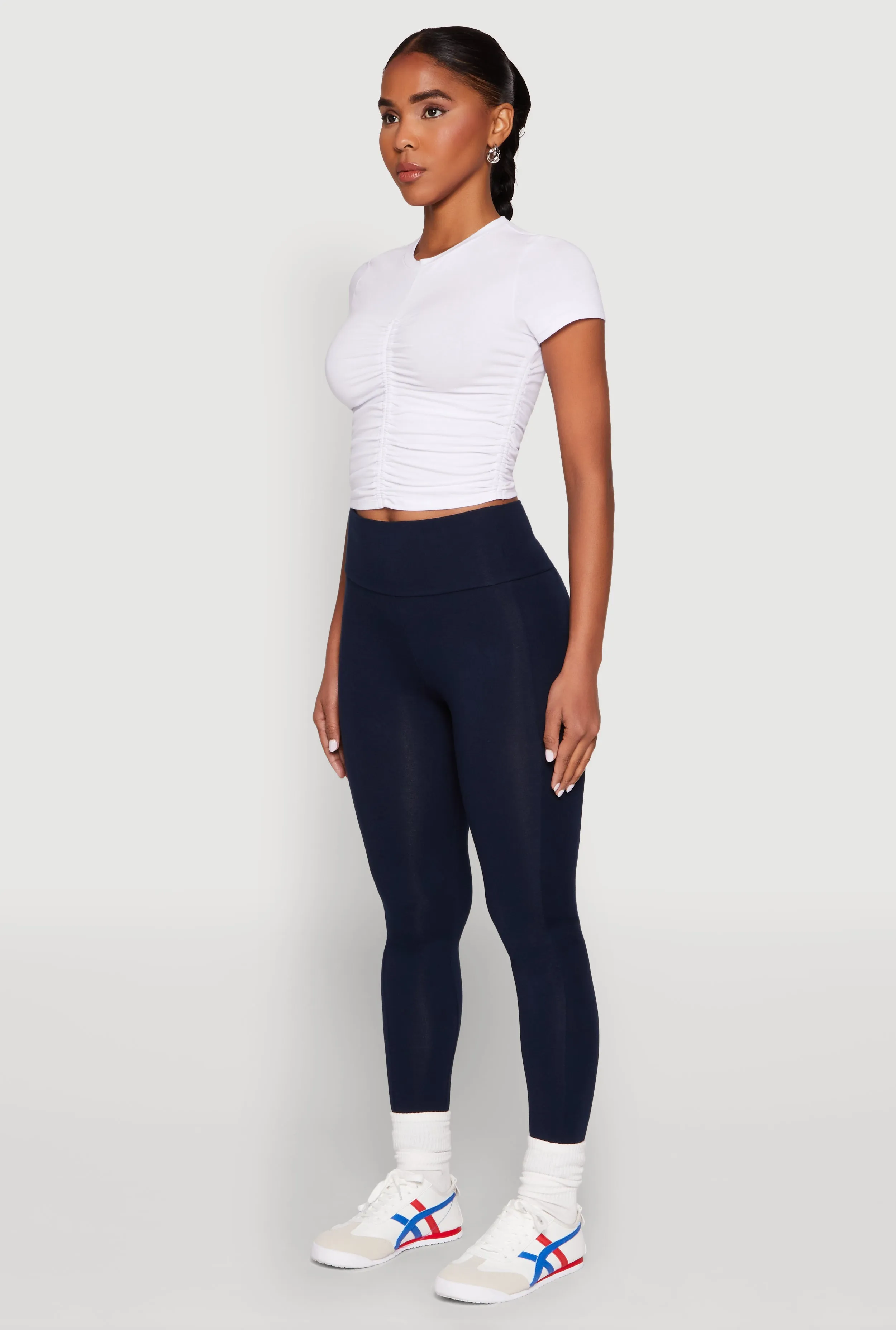 High Waist Cropped Pocket Leggings sold by Rainbow product image thumbnail 3